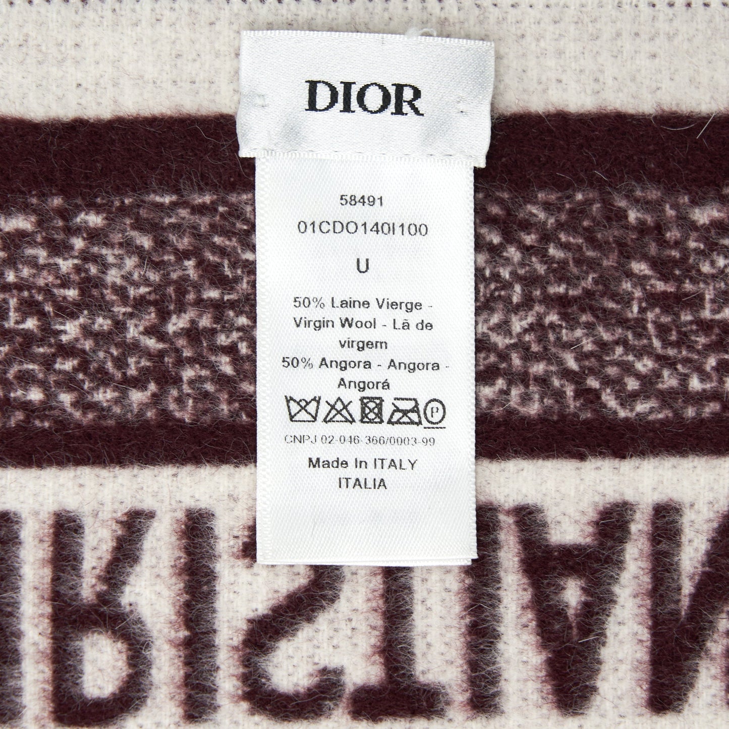 Luxury Dior Red Oblique Shawl