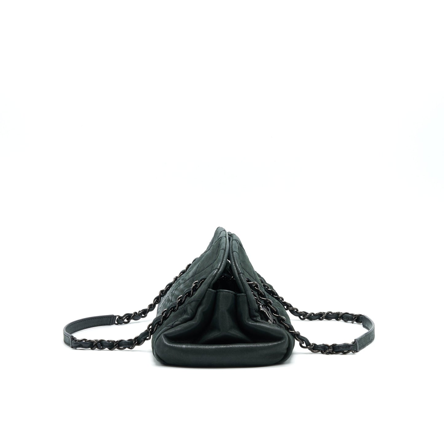 CHANEL JUST MADEMOISELLE BOWLING BAG QUILTED LEATHER IN BLACK BHW