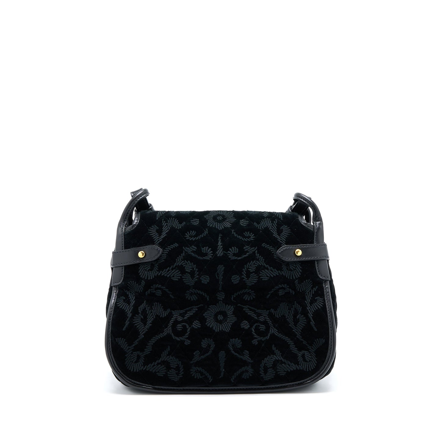 Prada Corsaire Hobo Bag Velvet/Leather Black GHW