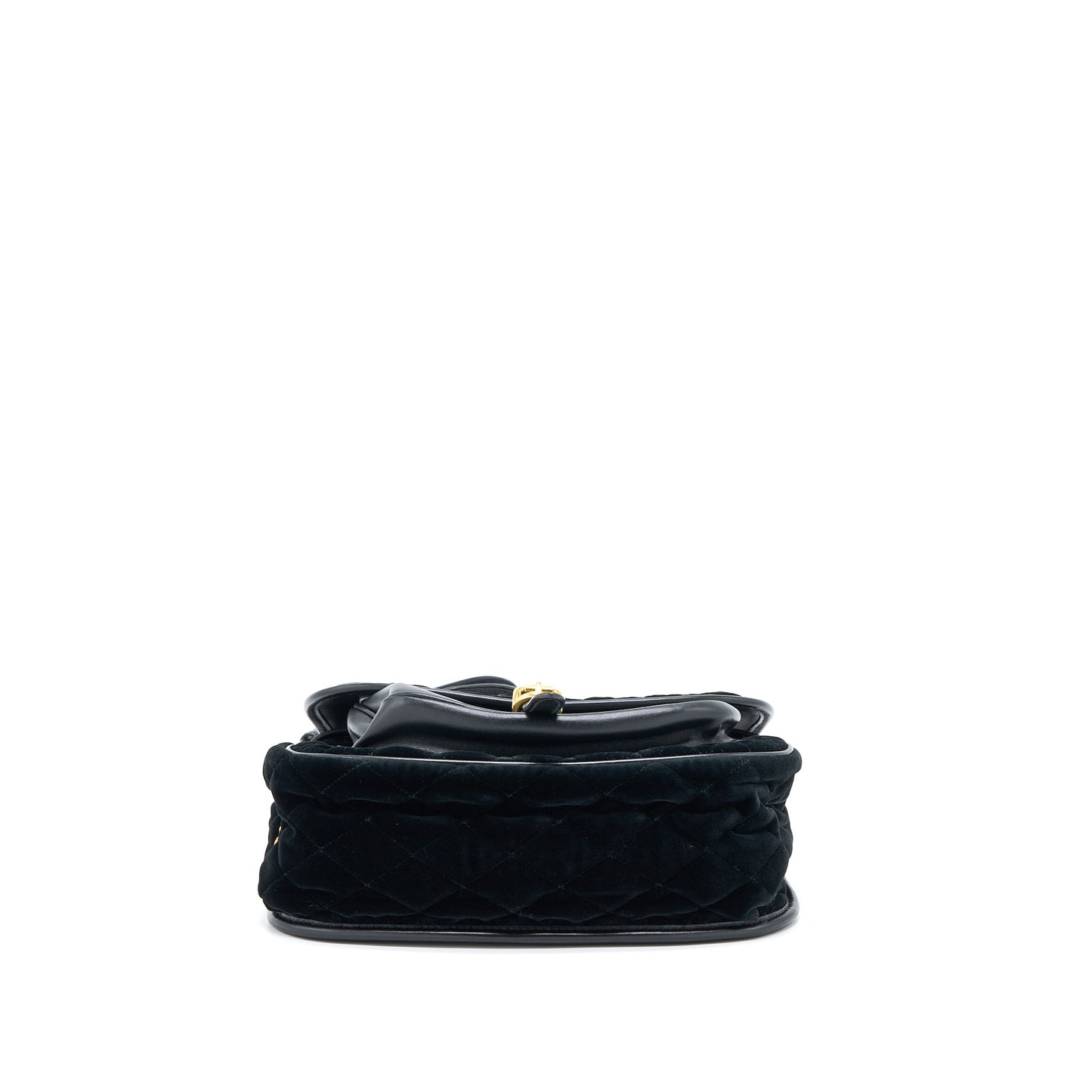 Prada Corsaire Hobo Bag Velvet/Leather Black GHW