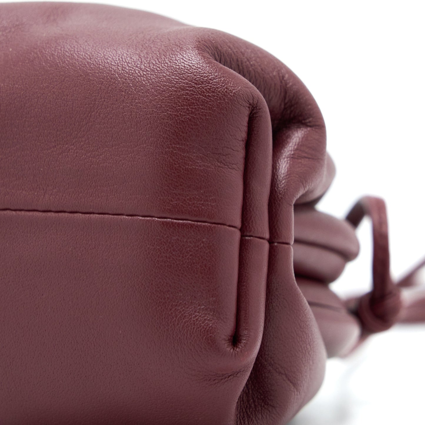 Bottega Veneta Mini Pouch Calfskin Dark Red