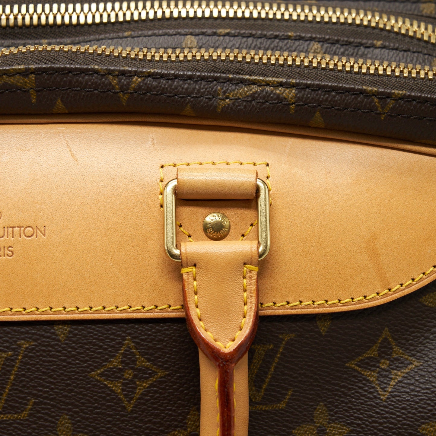 Louis Vuitton Vintage Luggage Bag With Strap Monogram Canvas Year 1997