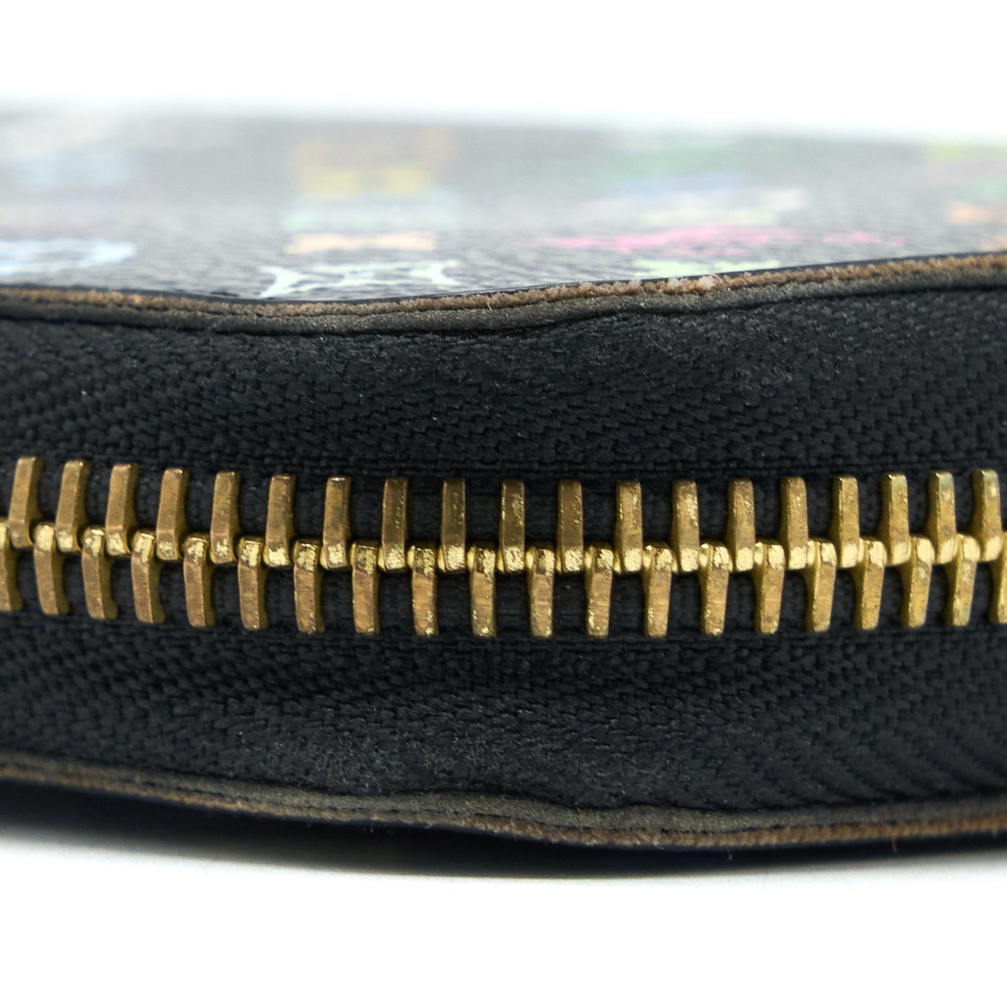 Louis Vuitton Zippy Long Wallet Black Multicolour Monogram Canvas GHW