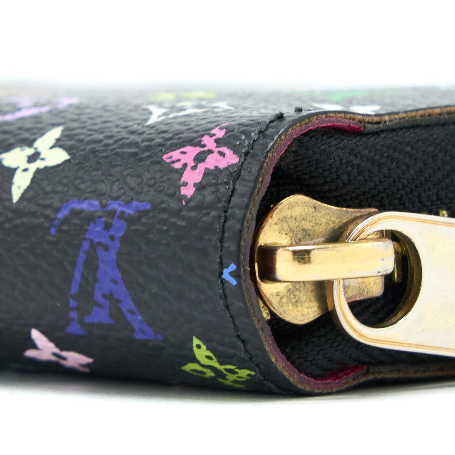 Louis Vuitton Zippy Long Wallet Black Multicolour Monogram Canvas GHW