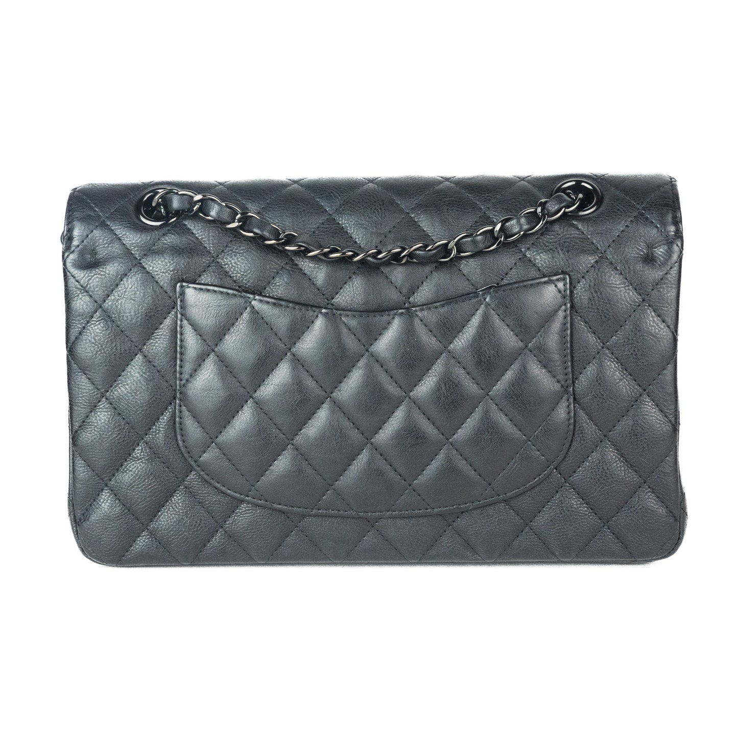 Chanel So Black Classic Medium Flap bag In Crumpled Calfskin