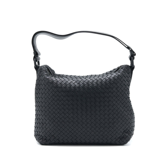 Bottega Veneta Hobo Bag Intrecciato Black