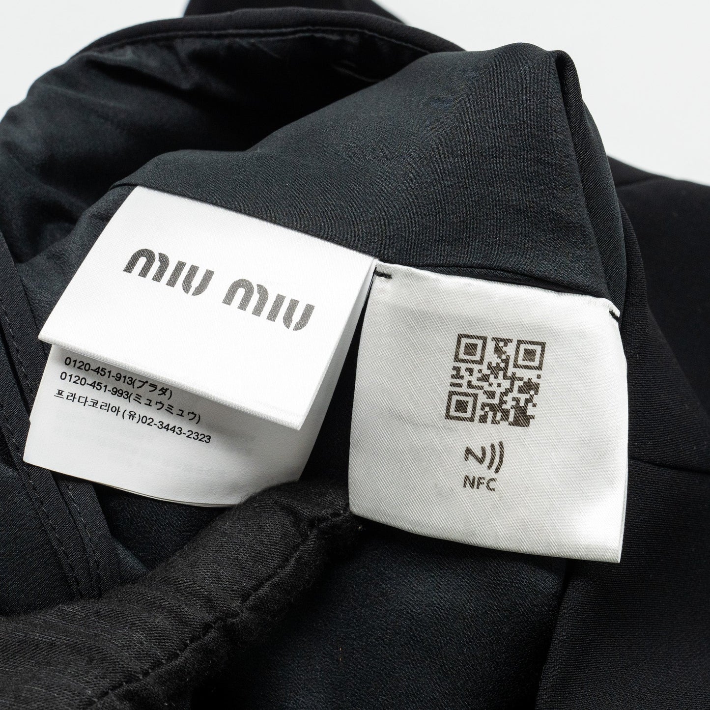 MIU MIU Size 36 Faille Cady Dress Polyester Black