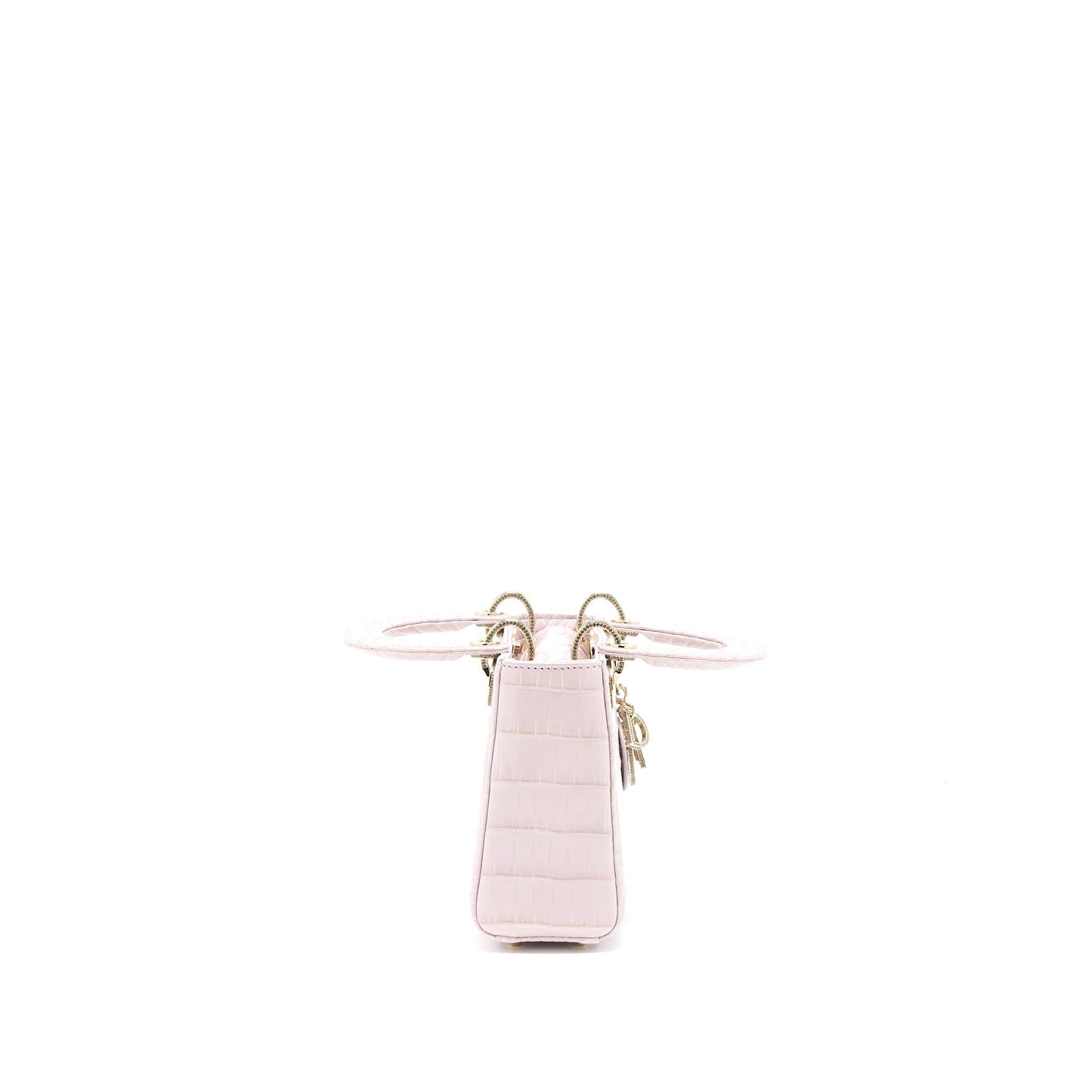 Luxury Dior Mini Lady Luxury Dior Alligator Mississippiensis Light Pink Crystal LGHW