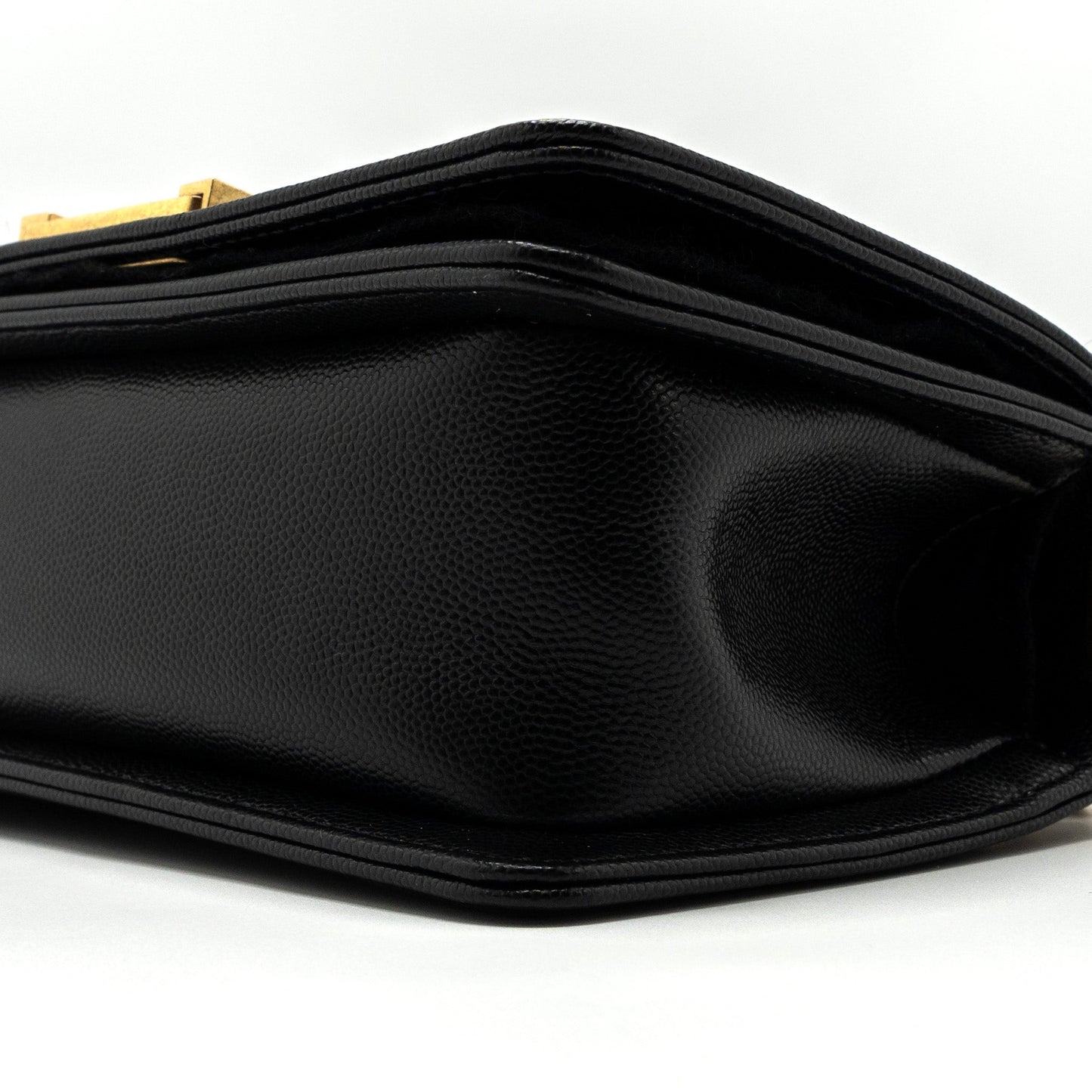 CHANEL SMALL BOY Bag Caviar BLACK GHW (Microchip)