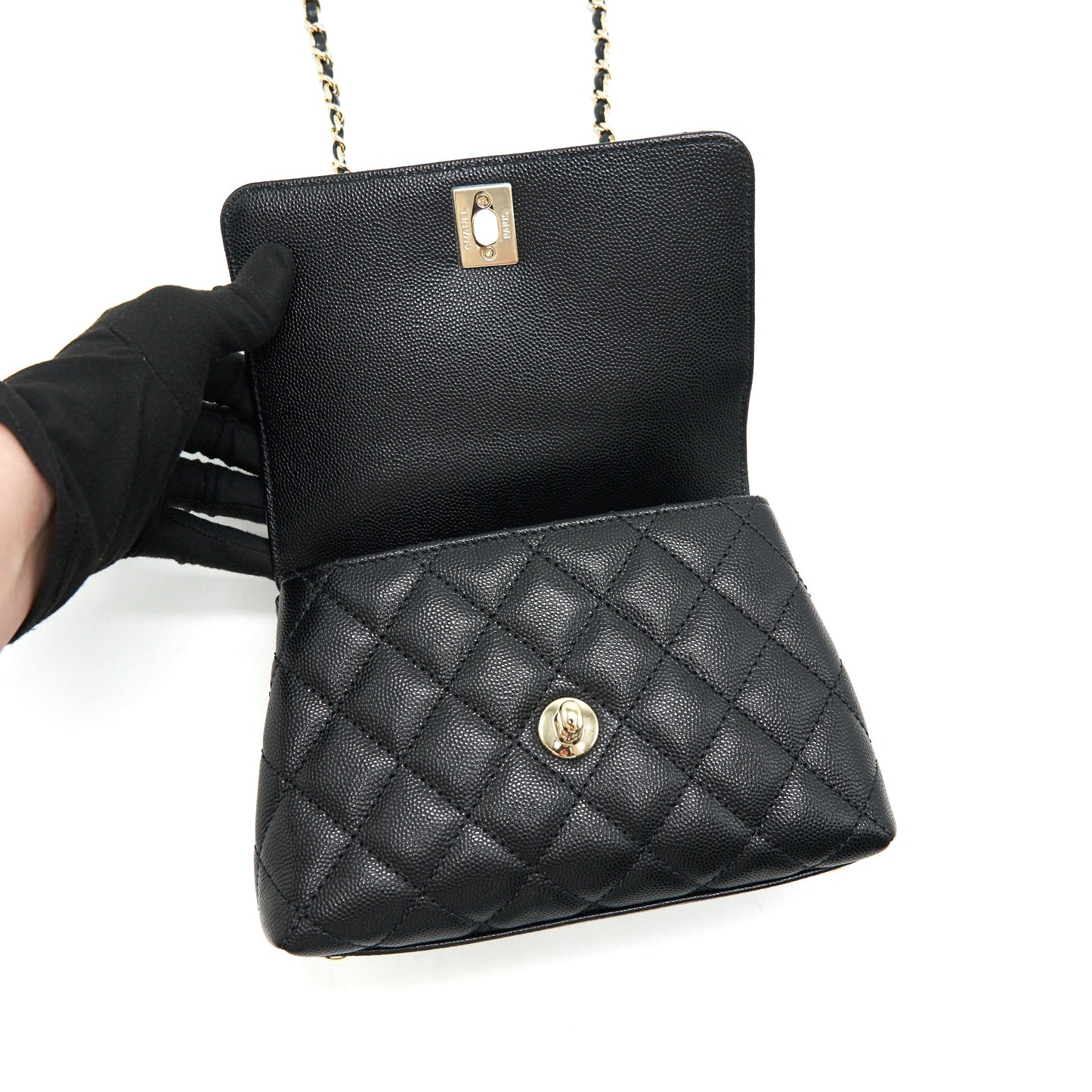 CHANEL EXTRA MINI COCO HANDLE BLACK LGHW