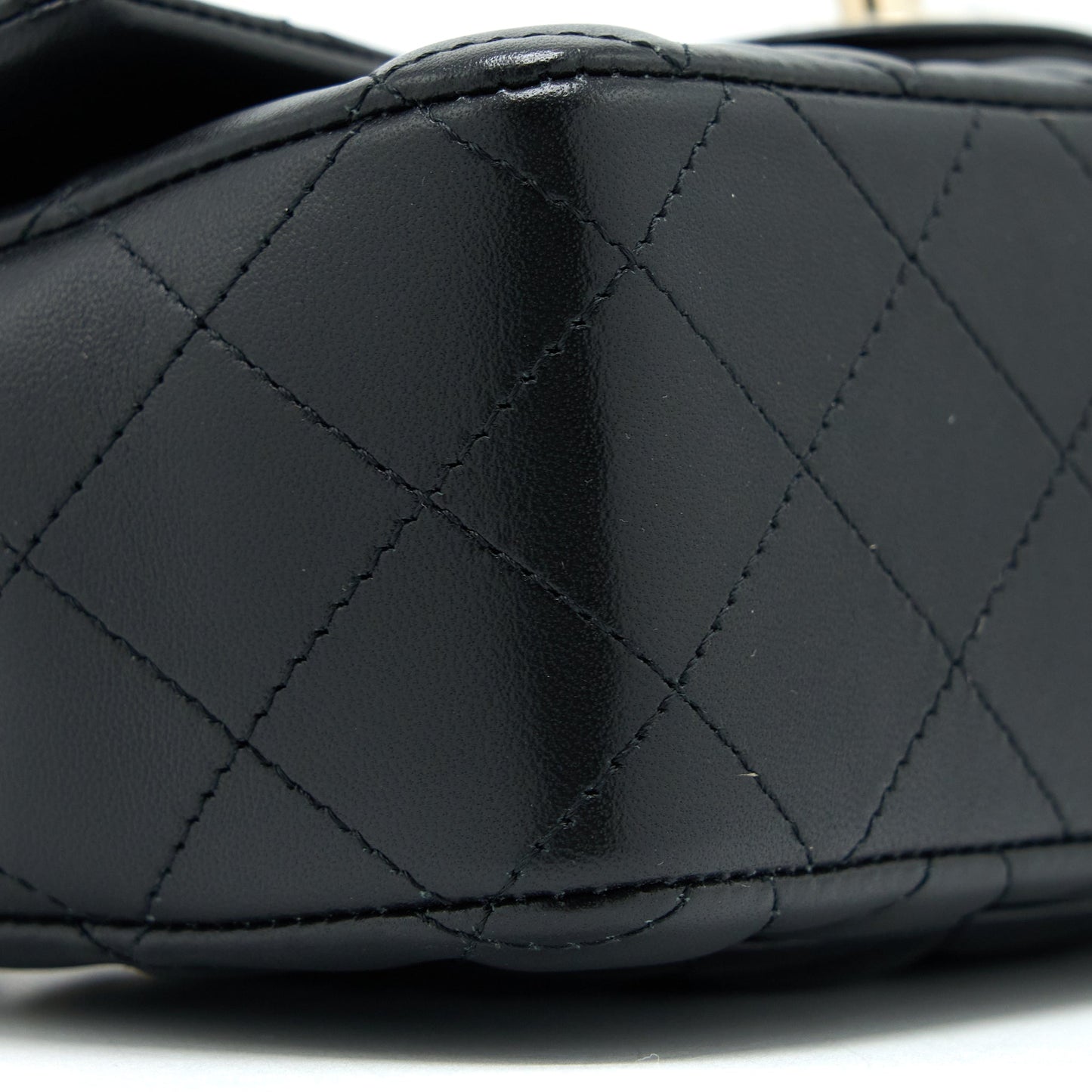 Chanel Mini Rectangular Flap Bag Lambskin Black LGHW
