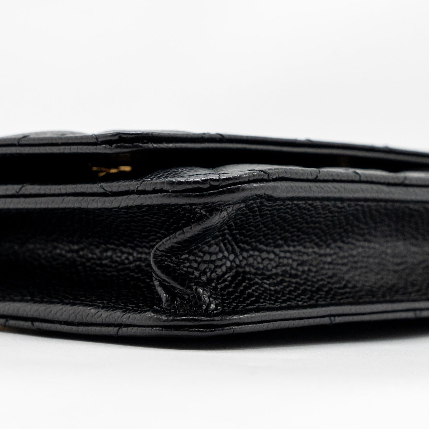 Chanel Classic Wallet on Chain Caviar Black GHW (Microchip)