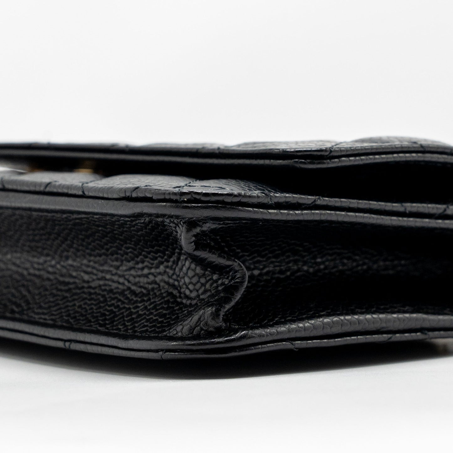 Chanel Classic Wallet on Chain Caviar Black GHW (Microchip)