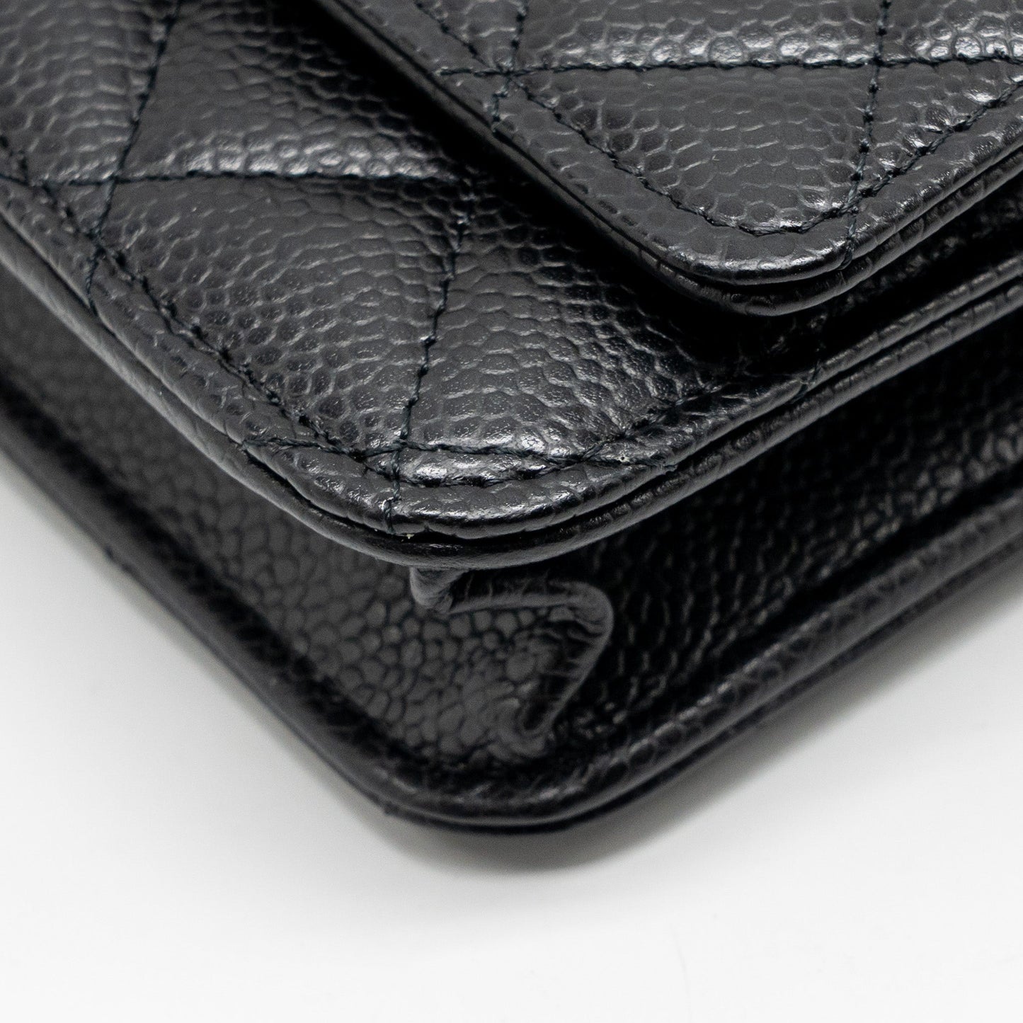 Chanel Classic Wallet on Chain Caviar Black GHW (Microchip)