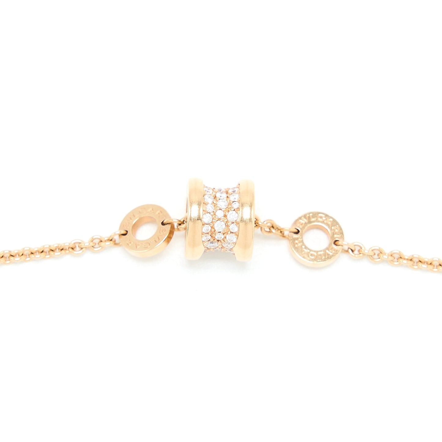 Bvlgari Size S/M B.Zero 1 Bracelet Rose Gold Diamonds