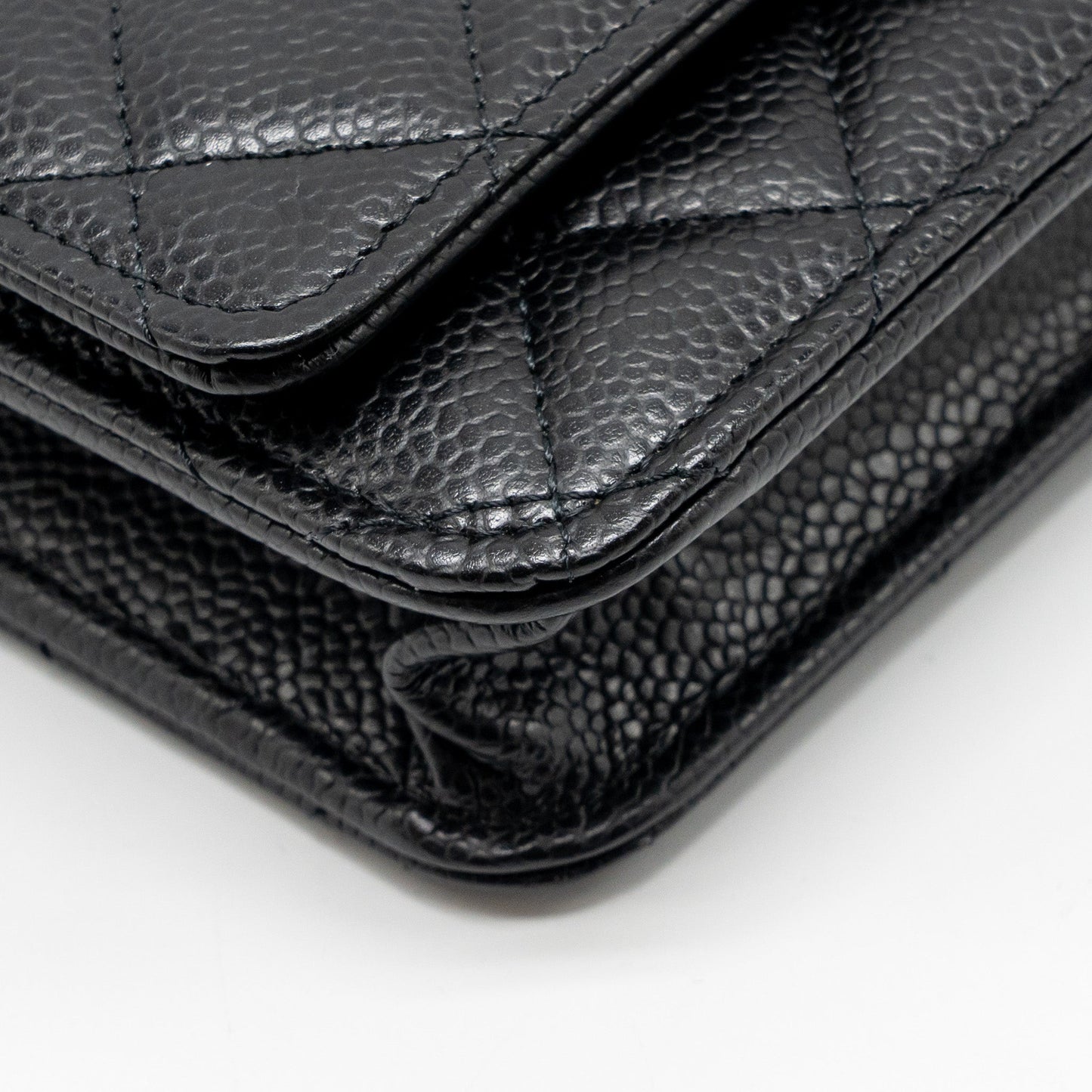 Chanel Classic Wallet on Chain Caviar Black GHW (Microchip)