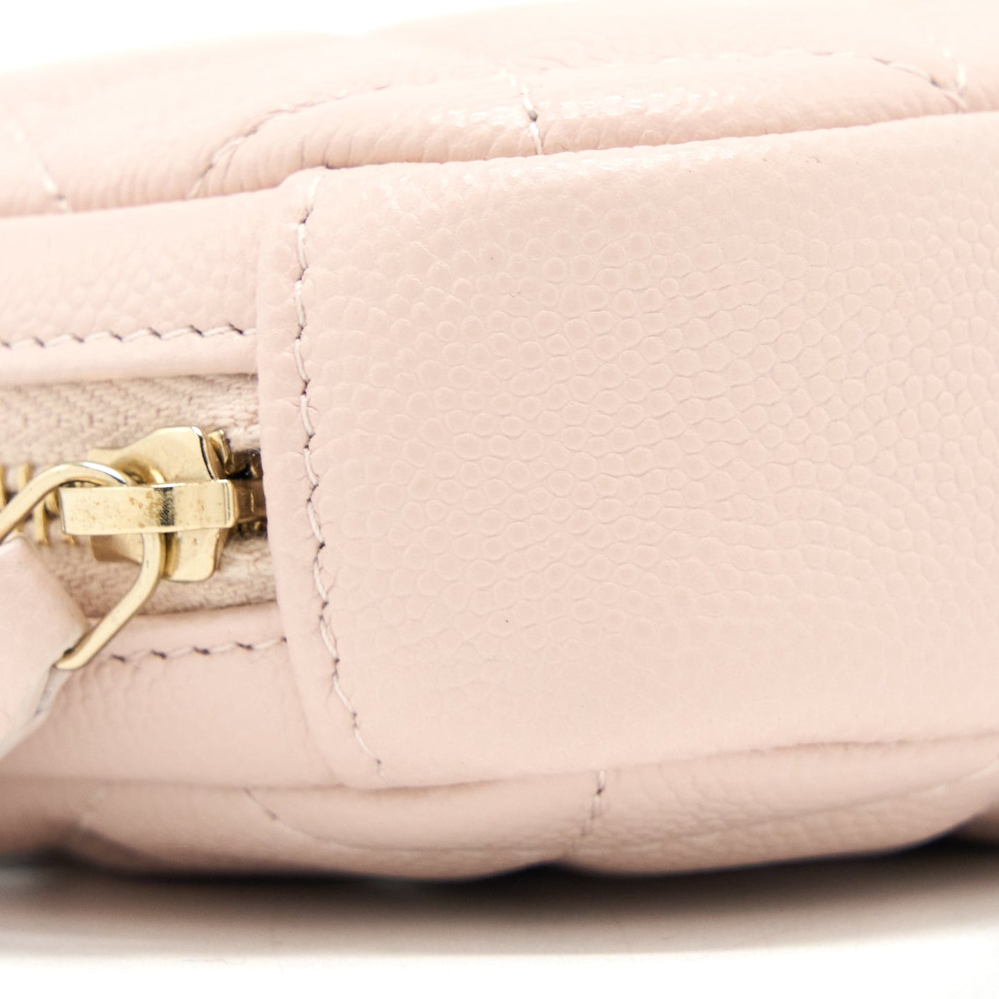 Chanel 21C Small Cosmetic Pouch Caviar Rose Clair LGHW