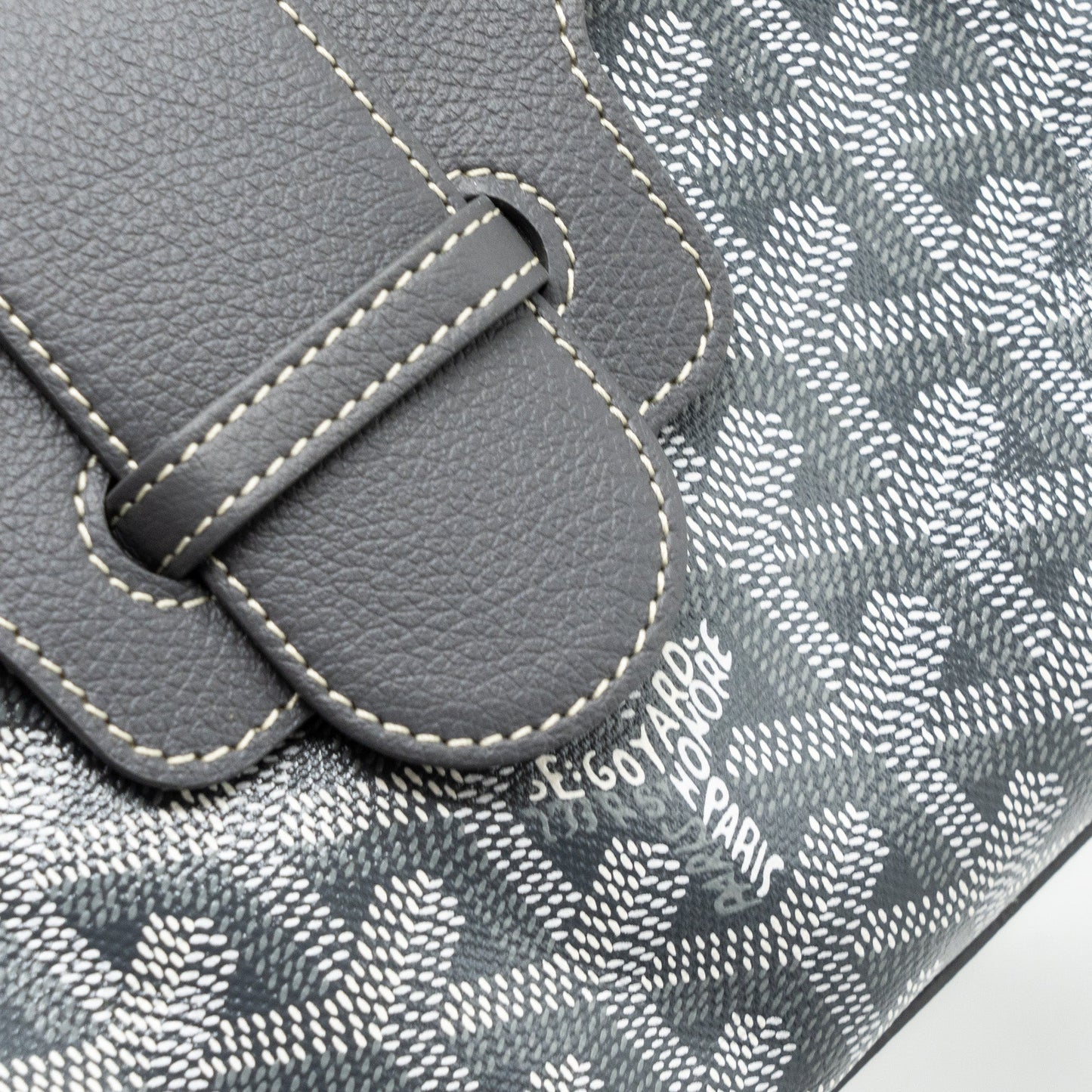 Goyard Mini Saigon Bag Goyardine Cavas/Calfskin Grey SHW