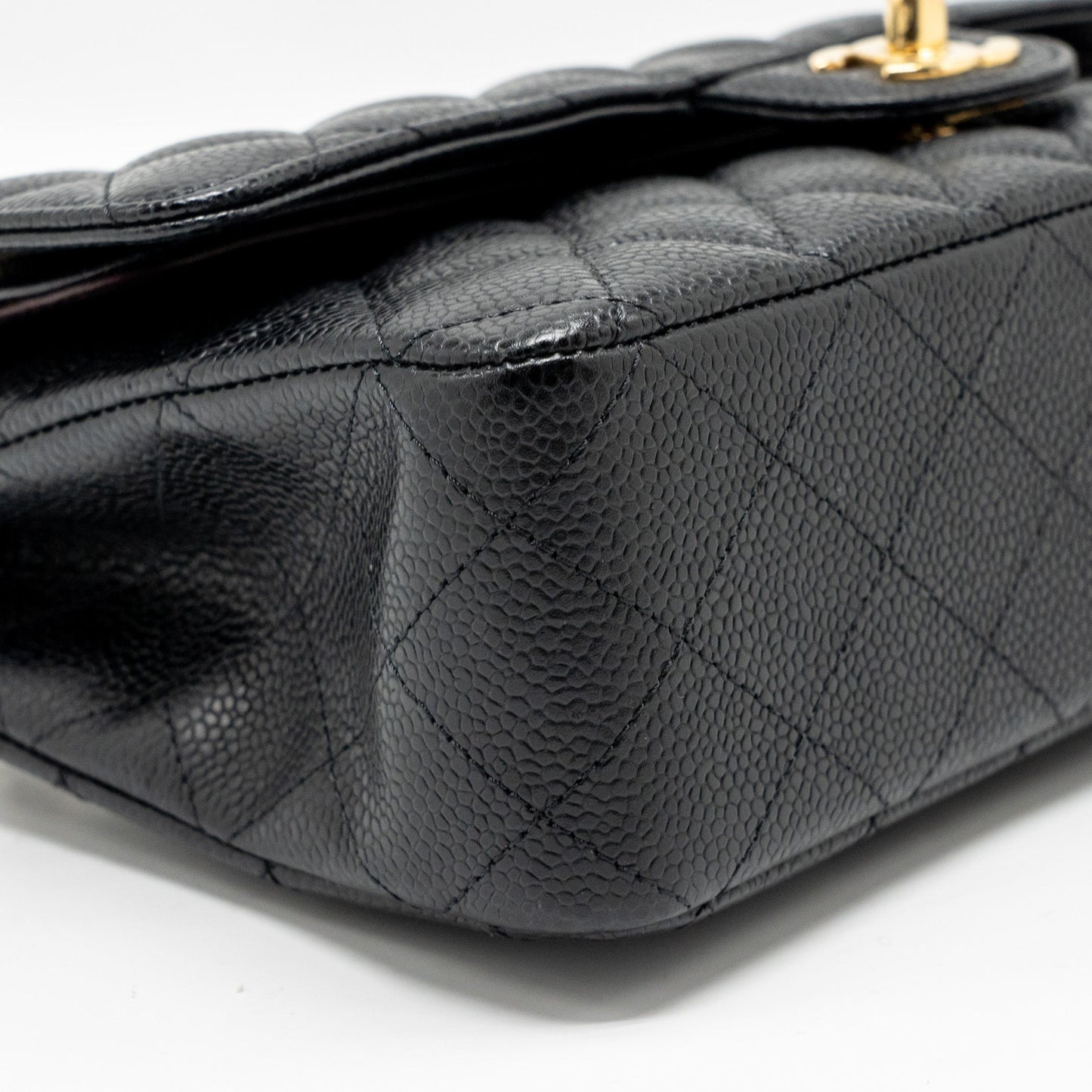 Chanel Medium Classic Double  Flap Bag Caviar  Black GHW