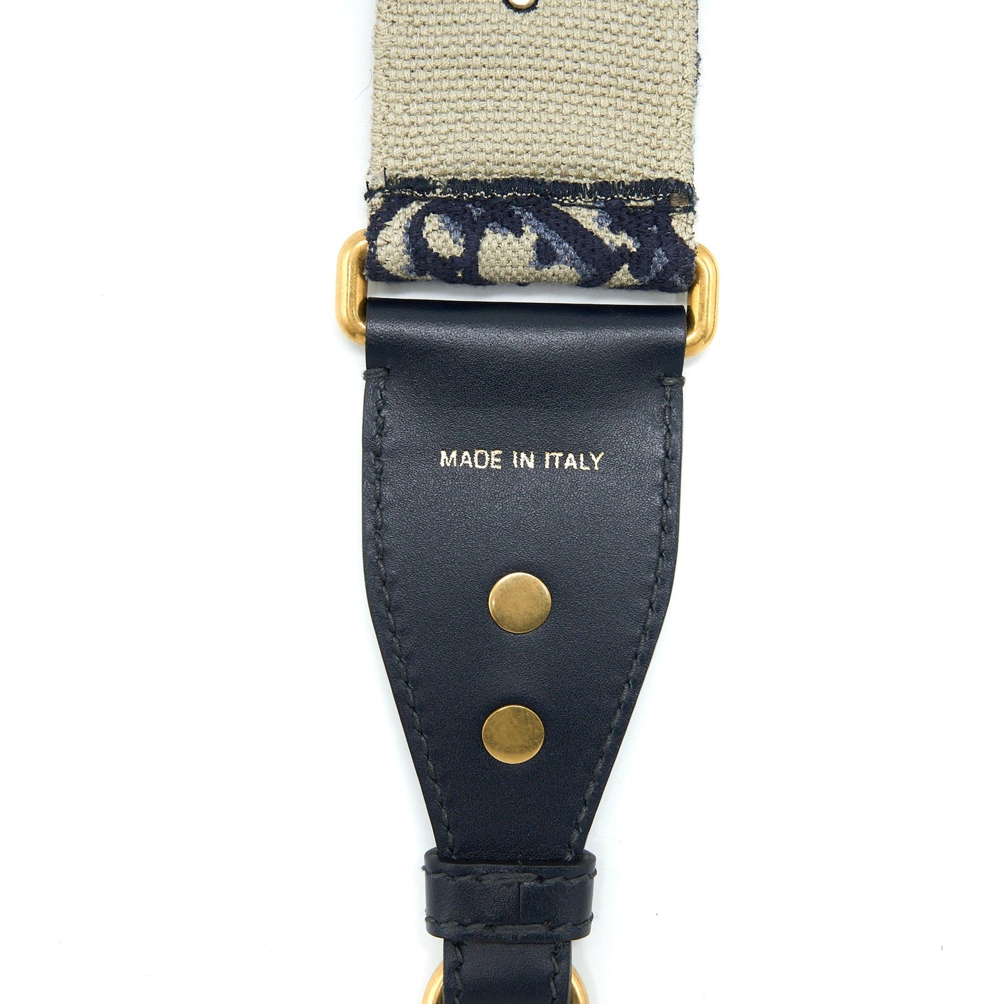 Luxury Dior Shoulder Strap Oblique Canvas/Calfskin Blue Brushed GHW