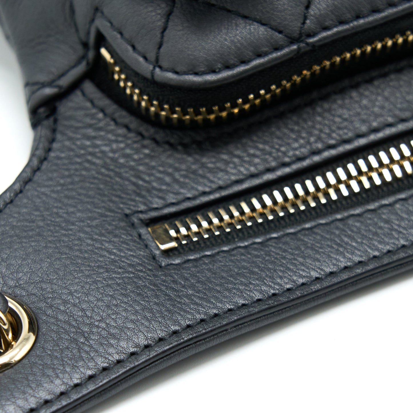 Chanel Quilted Waist Bag Calfskin Black LGHW