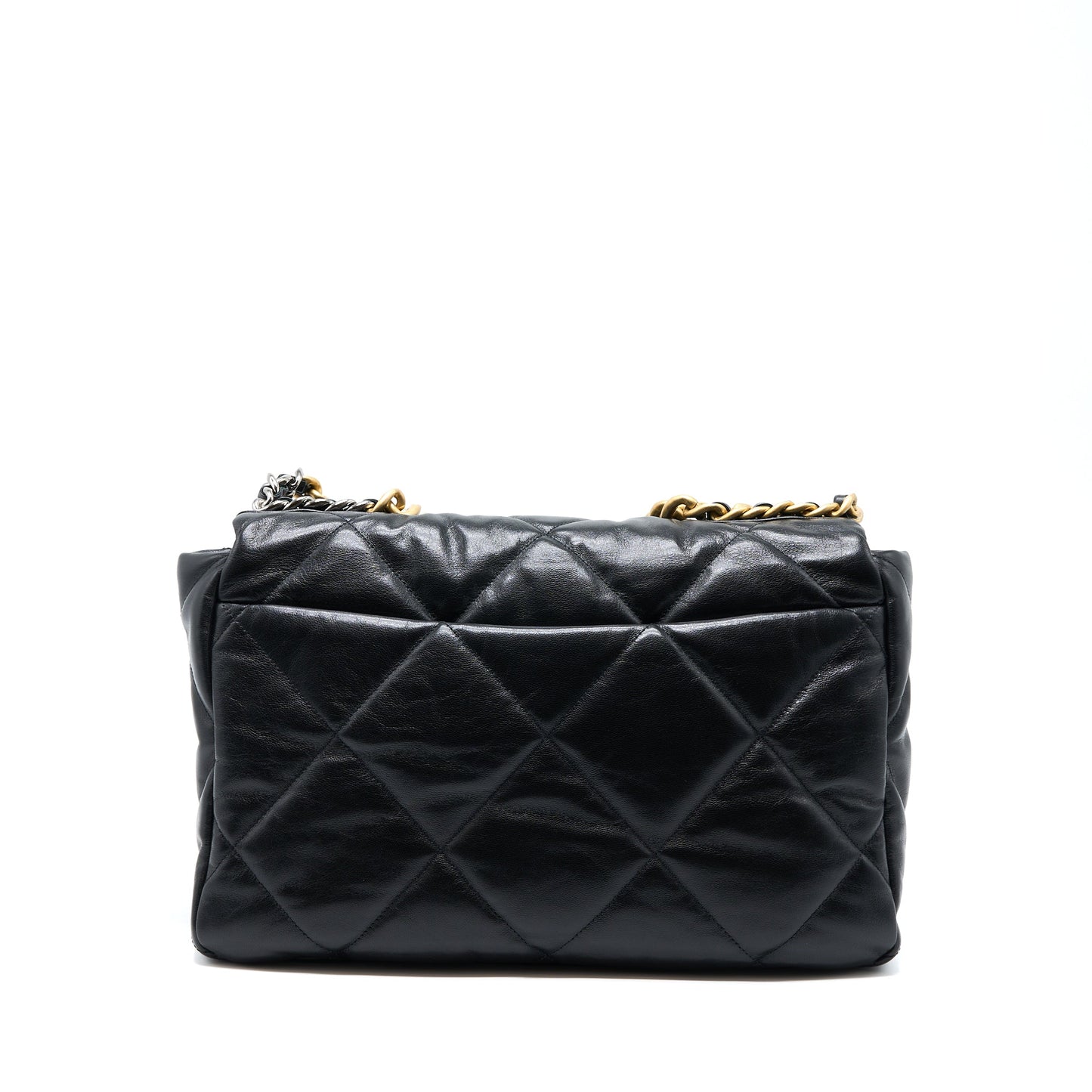 Chanel MAXI 19 Bag Goatskin Black Multicolour Hardware