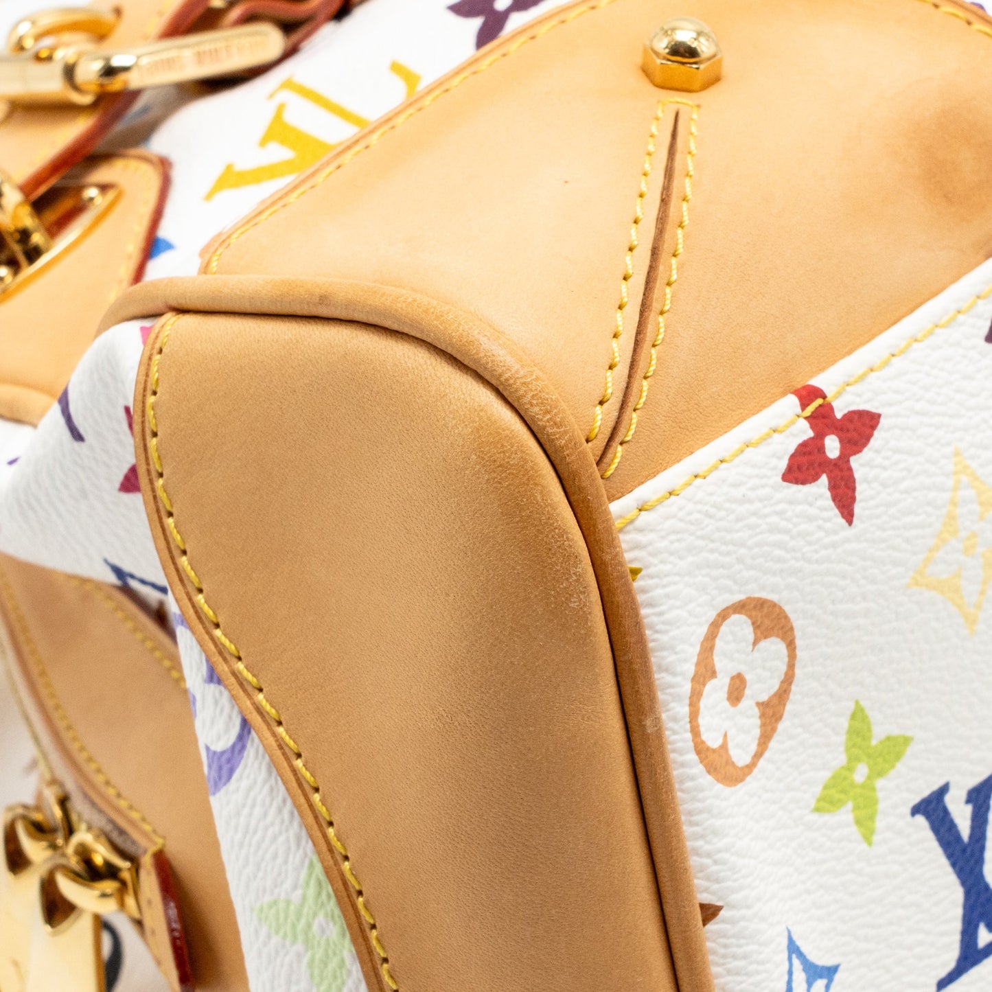 Louis Vuitton Claudia Tote Bag White/Multicoloured Monogram Canvas GHW