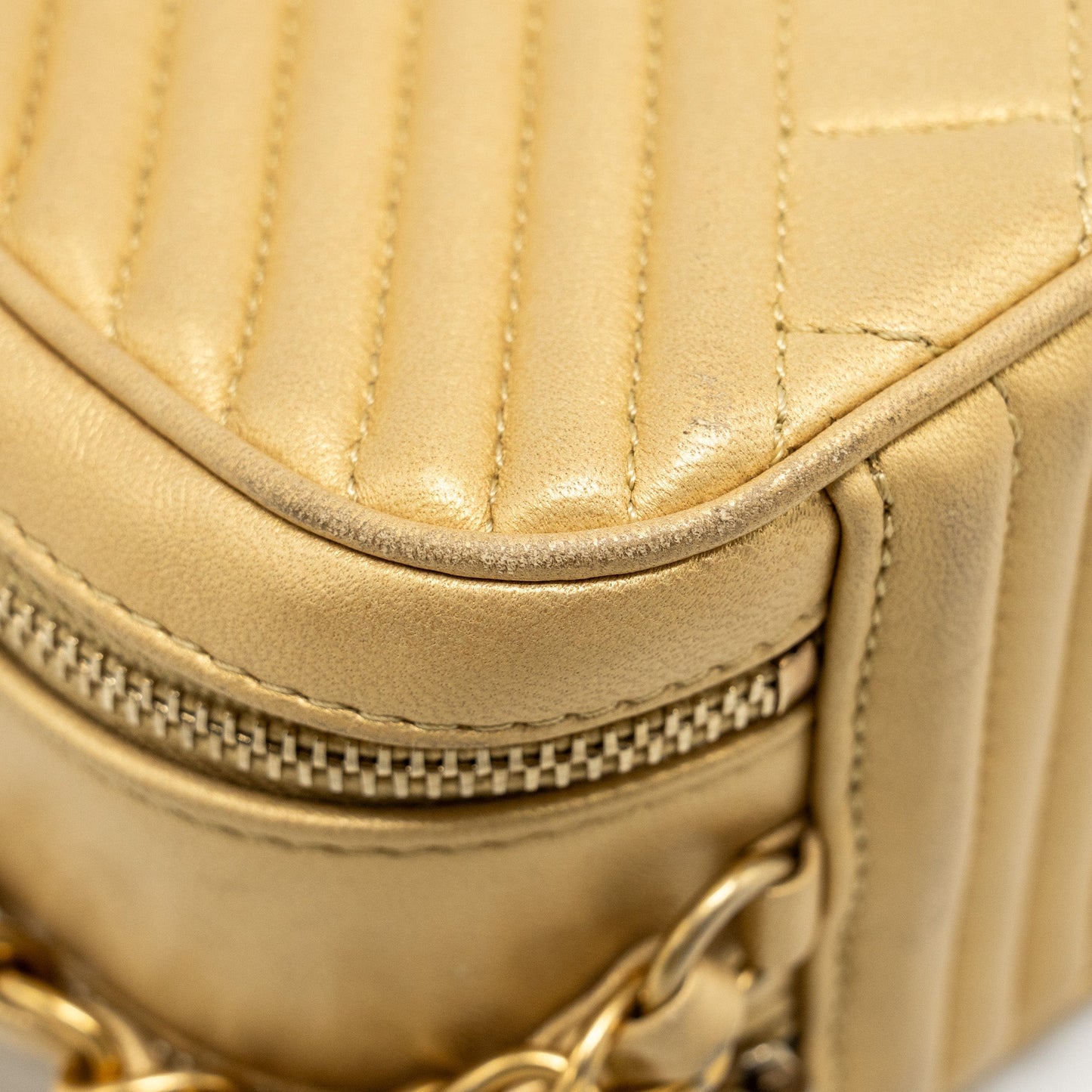 Chanel Coco Boy Camera Bag Lambskin Gold GHW