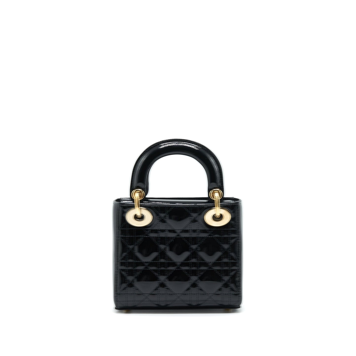 Luxury Dior Mini Lady Luxury Dior Patent Leather Black GHW