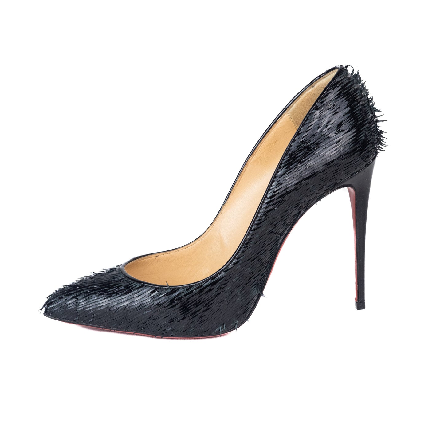 Christian Louboutin Pigalle Follies Patent Crow Pumps in Black by I