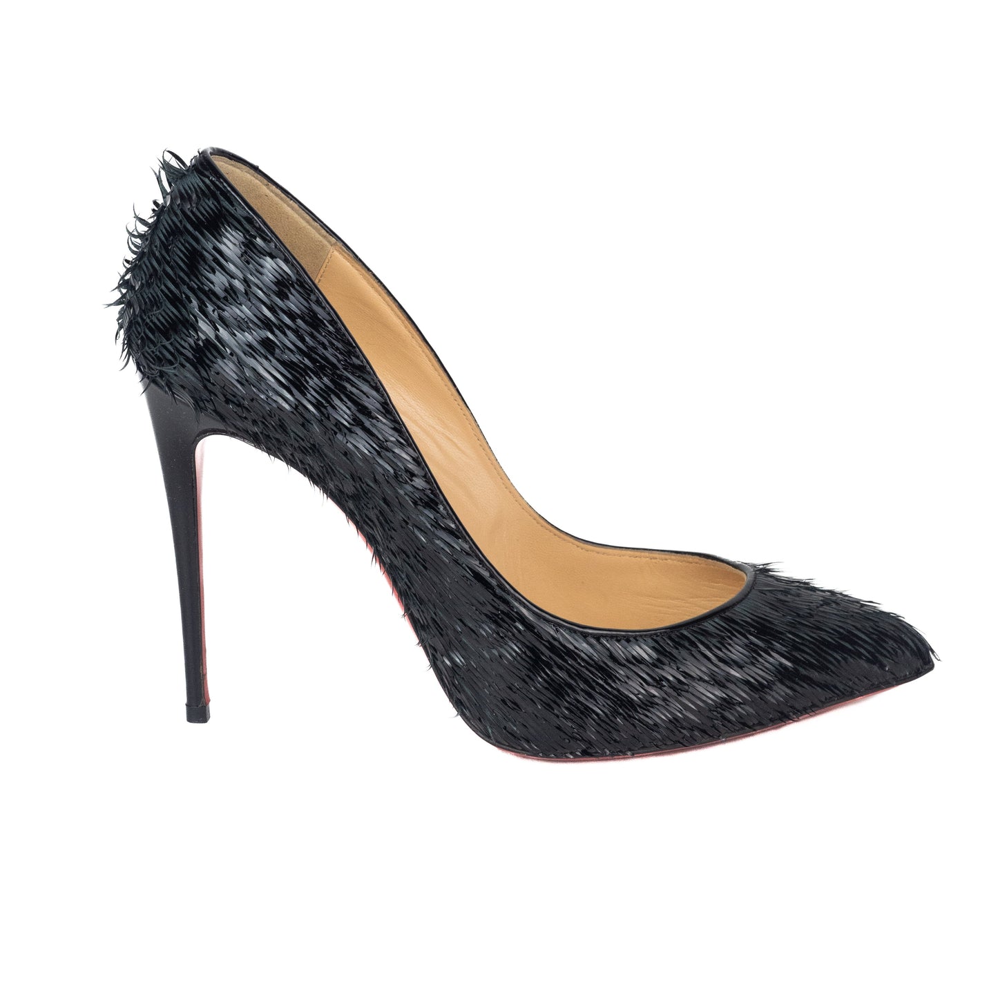 Christian Louboutin Pigalle Follies Patent Crow Pumps in Black by I
