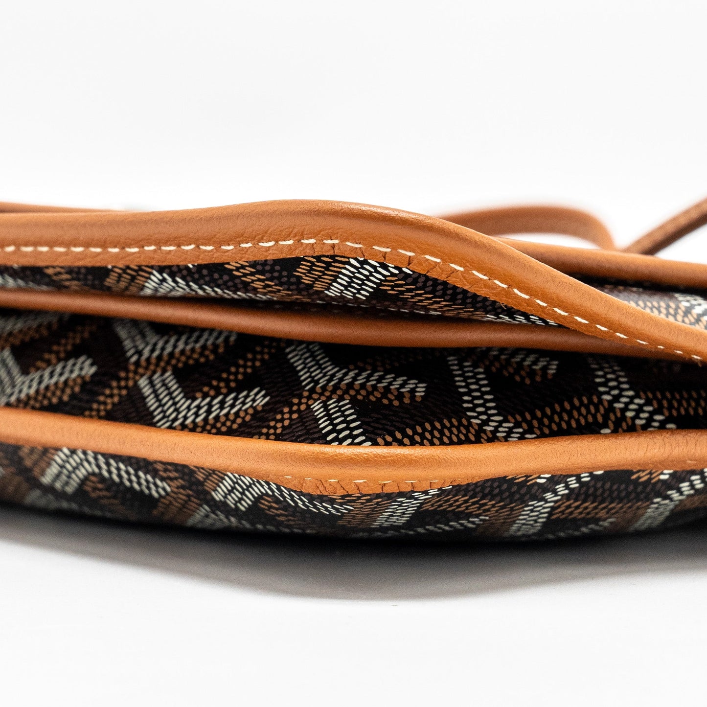 Goyard Portefeuille Pochette Plumet Goyardine Canvas/Leather Noir/Naturel SHW