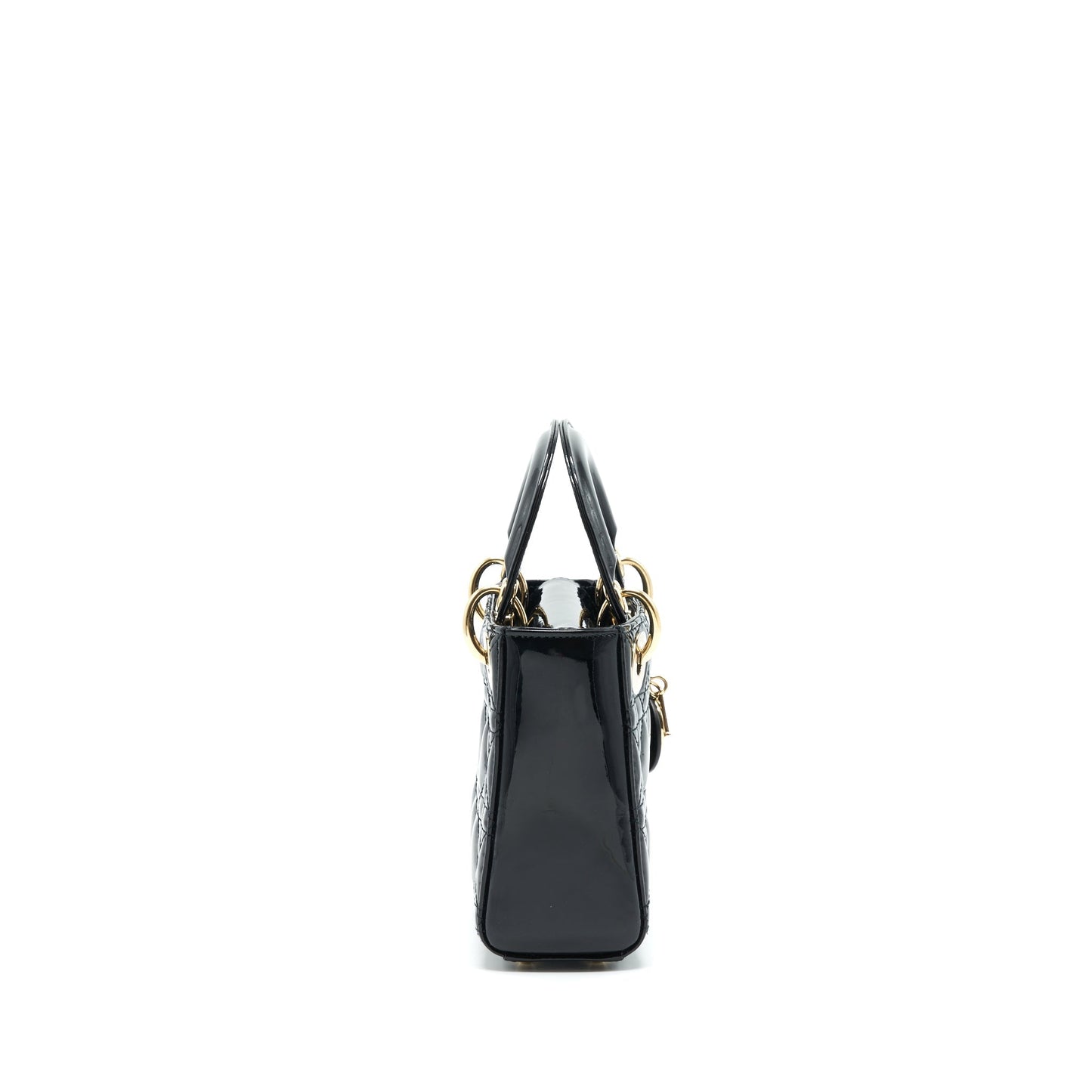 Luxury Dior Mini Lady Luxury Dior Patent Leather Black GHW