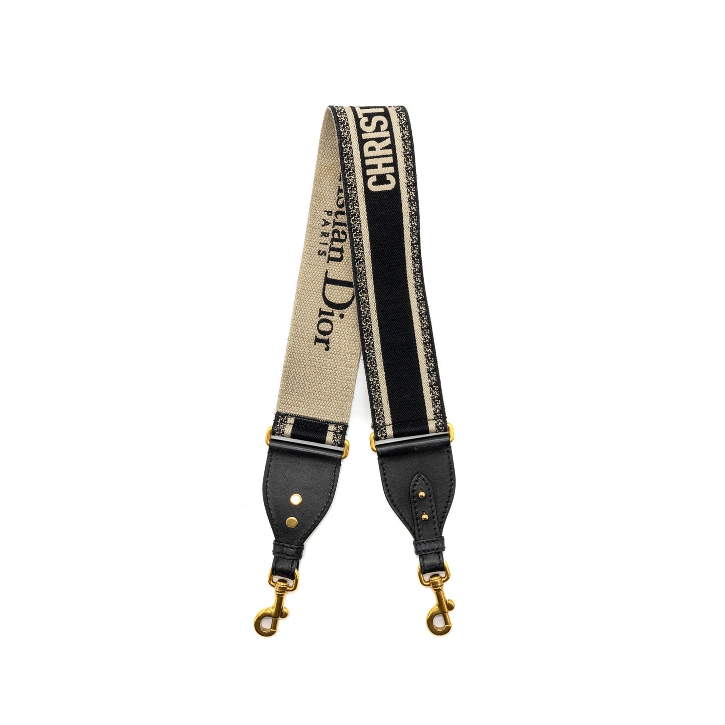 Luxury Dior shoulder strap oblique canvas black GHW