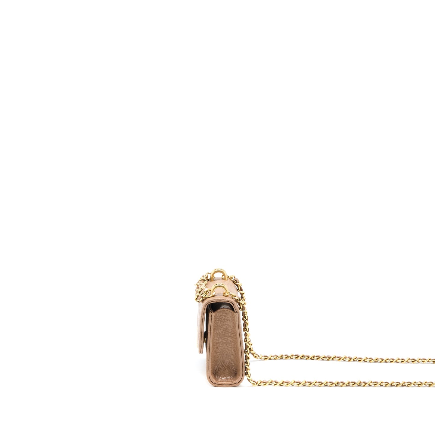 Chanel Mini Flap Bag Caviar Beige GHW (Microchip)