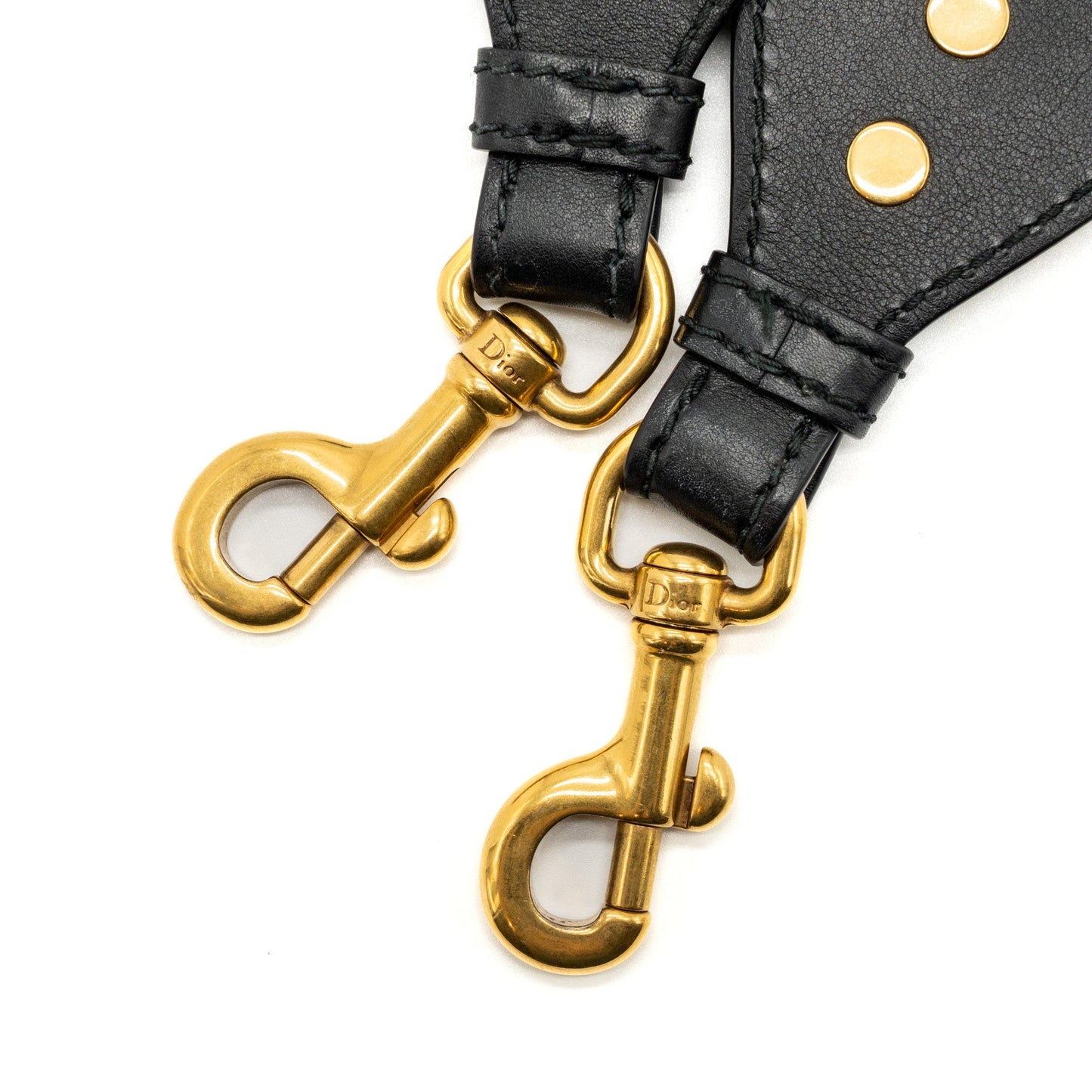Luxury Dior shoulder strap oblique canvas black GHW