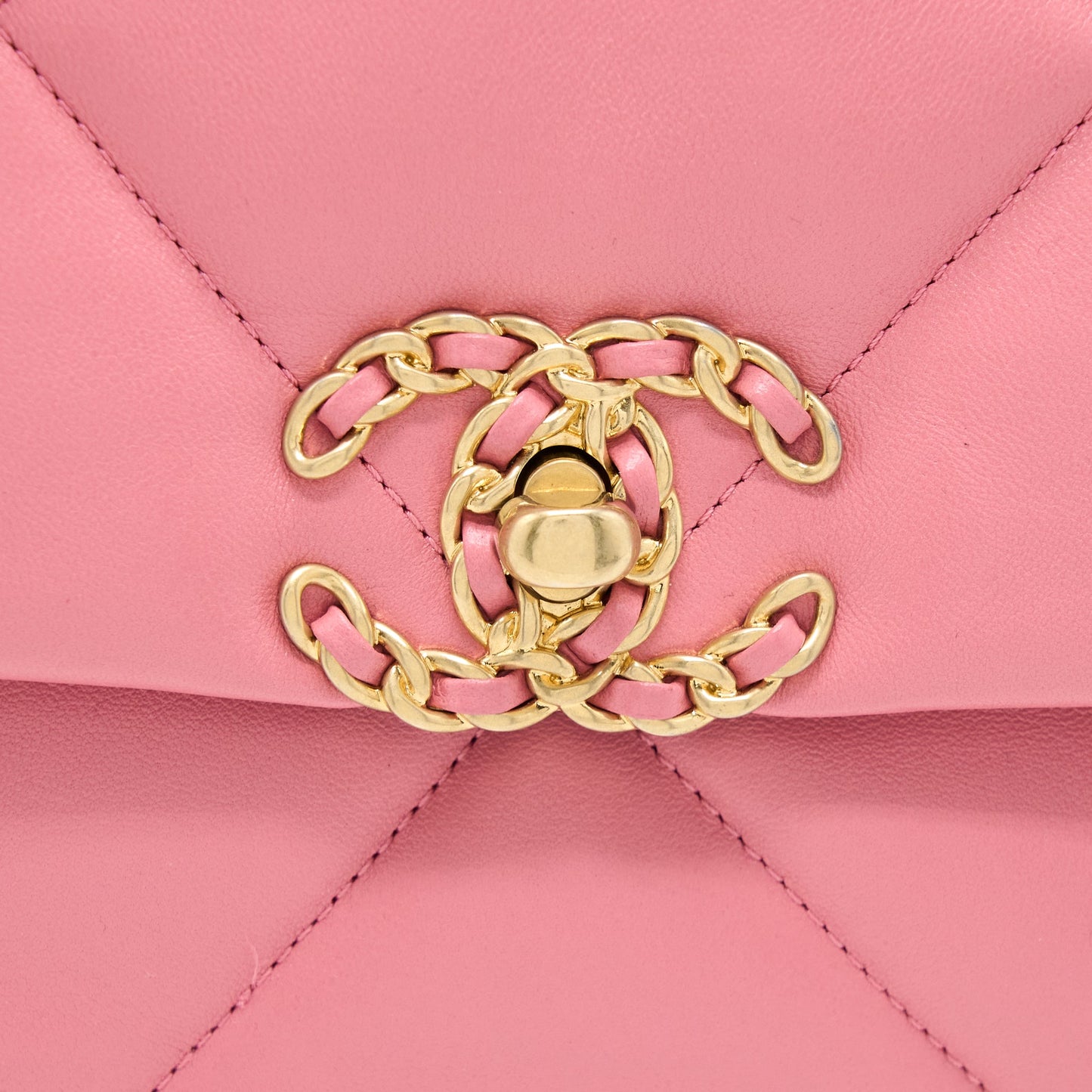 Chanel Small 19 Bag Lambskin Pink Multicolour Hardware (Microchip)