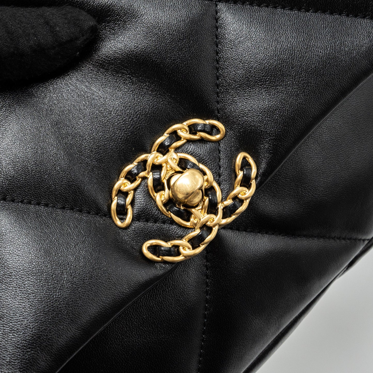 Chanel small 19 bag lambskin black multicolour hardware  (microchip)