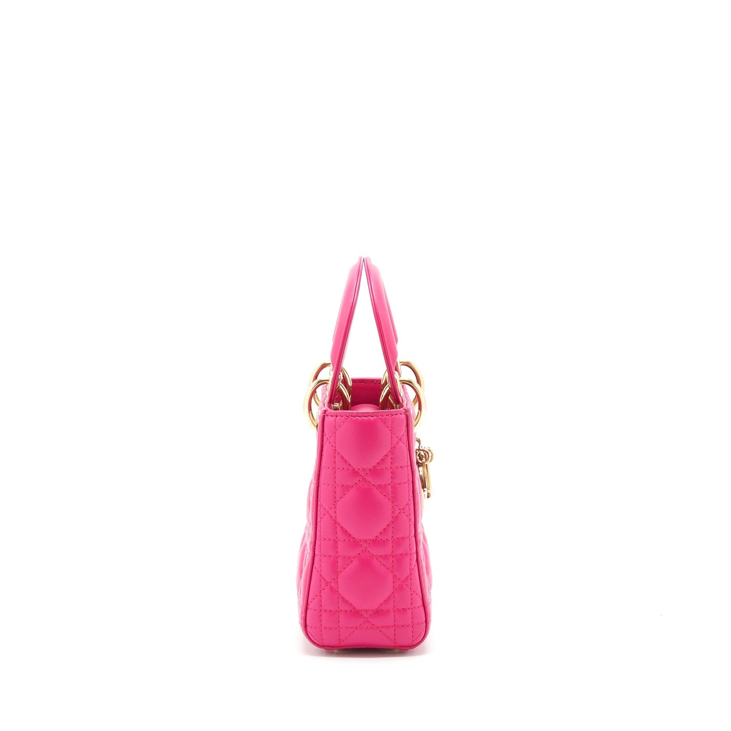 Luxury Dior mini lady Luxury Dior bag lambskin pink GHW