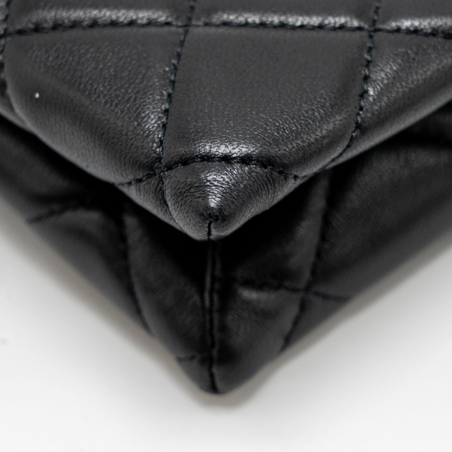 Chanel Clutch with Crystal/Pearl Charms Lambskin Black LGHW