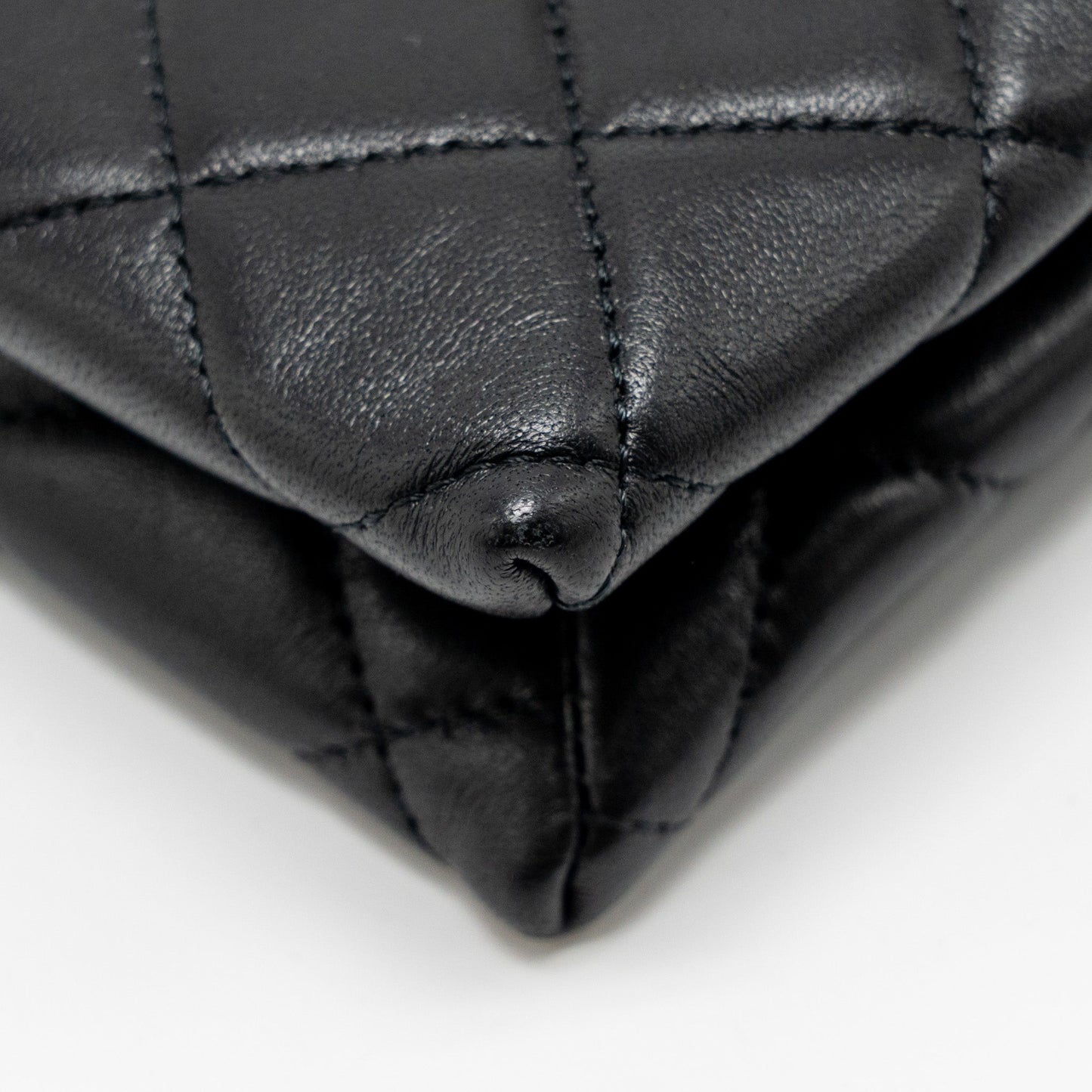 Chanel Clutch with Crystal/Pearl Charms Lambskin Black LGHW
