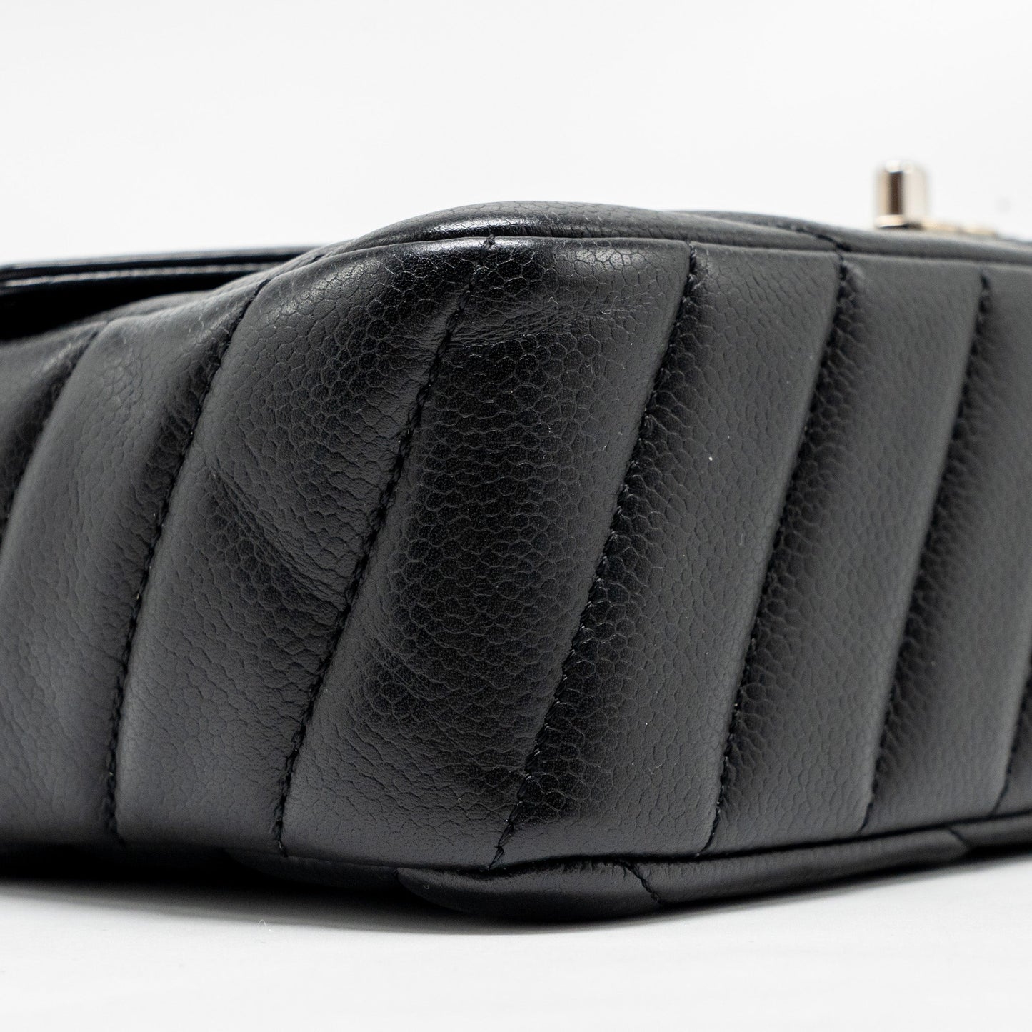 Chanel Envelop Flap Bag Chevron Caviar Black SHW