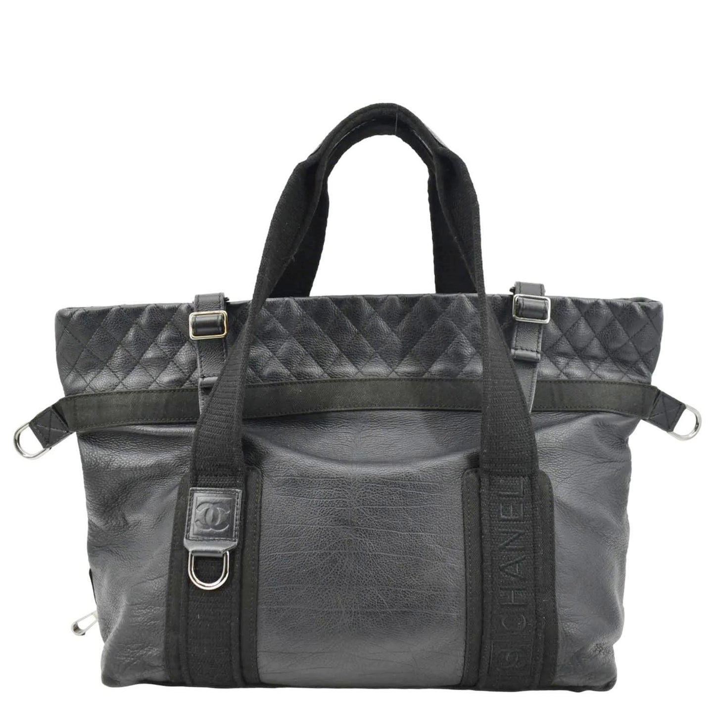 Luxury Chanel 2way Leather Shoulder Bag Black