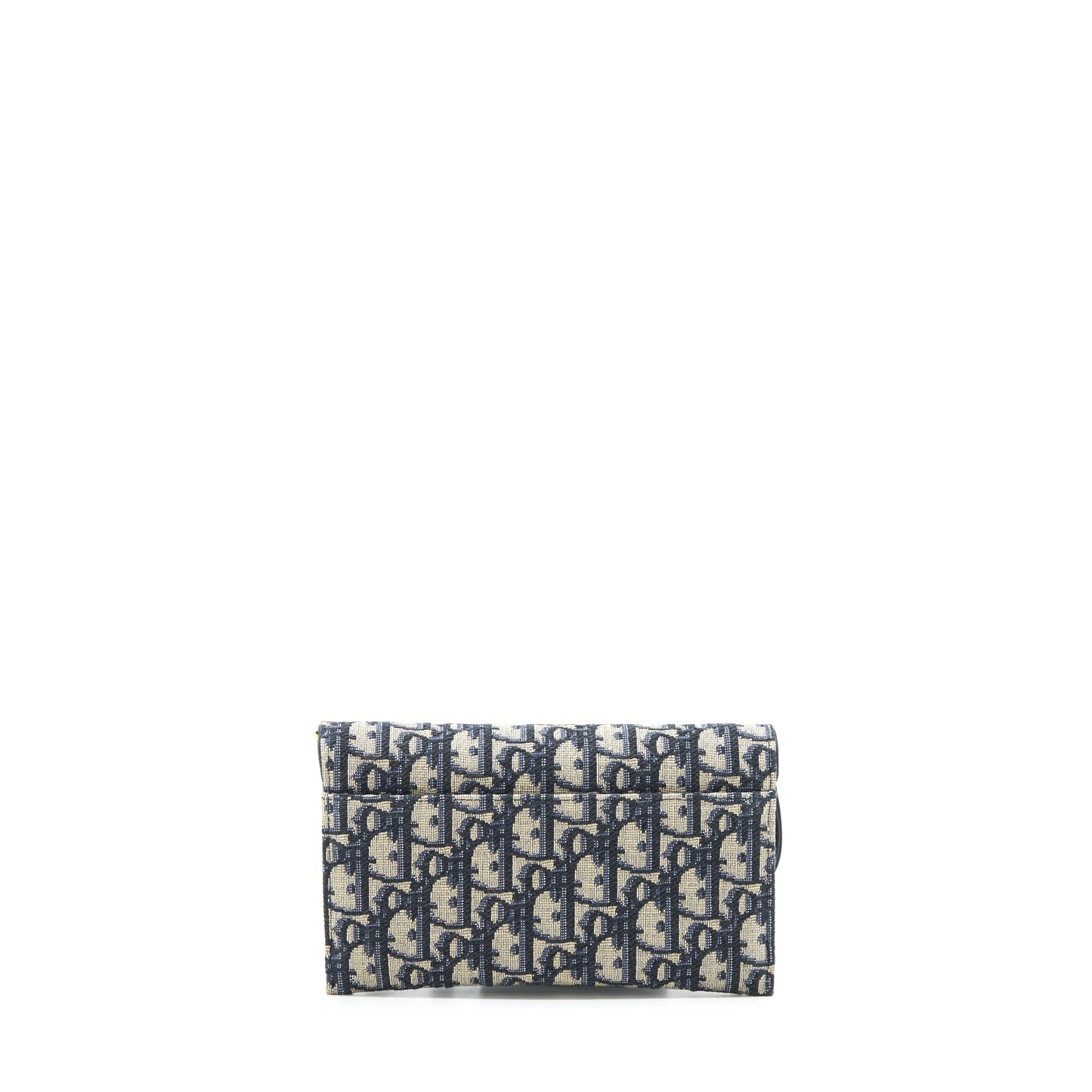 Luxury Dior Saddle Wallet On Chain Blue Oblique Jacquard