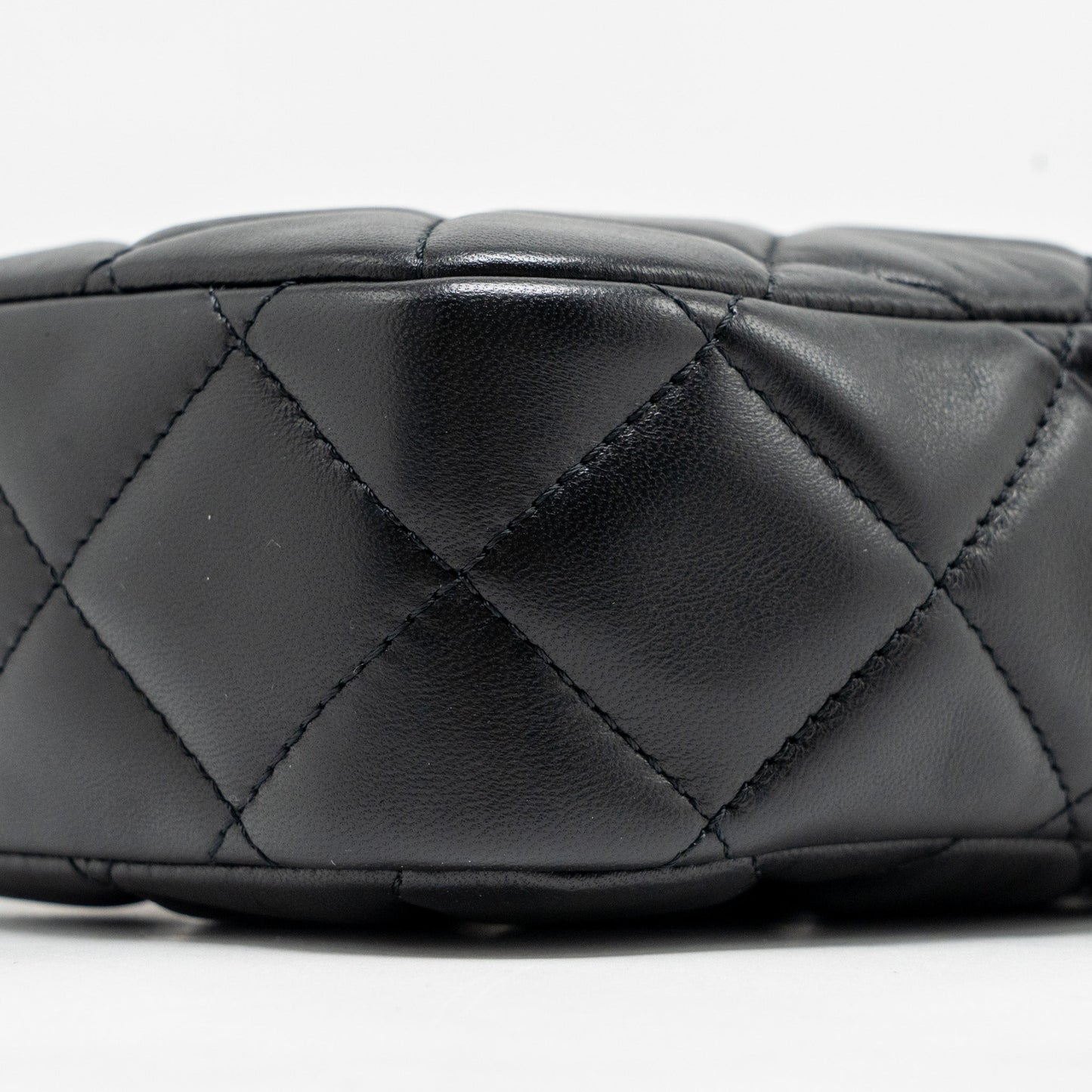 Chanel 22C My Perfect Mini Camera Case with Chain Lambskin Black GHW (Microchip)