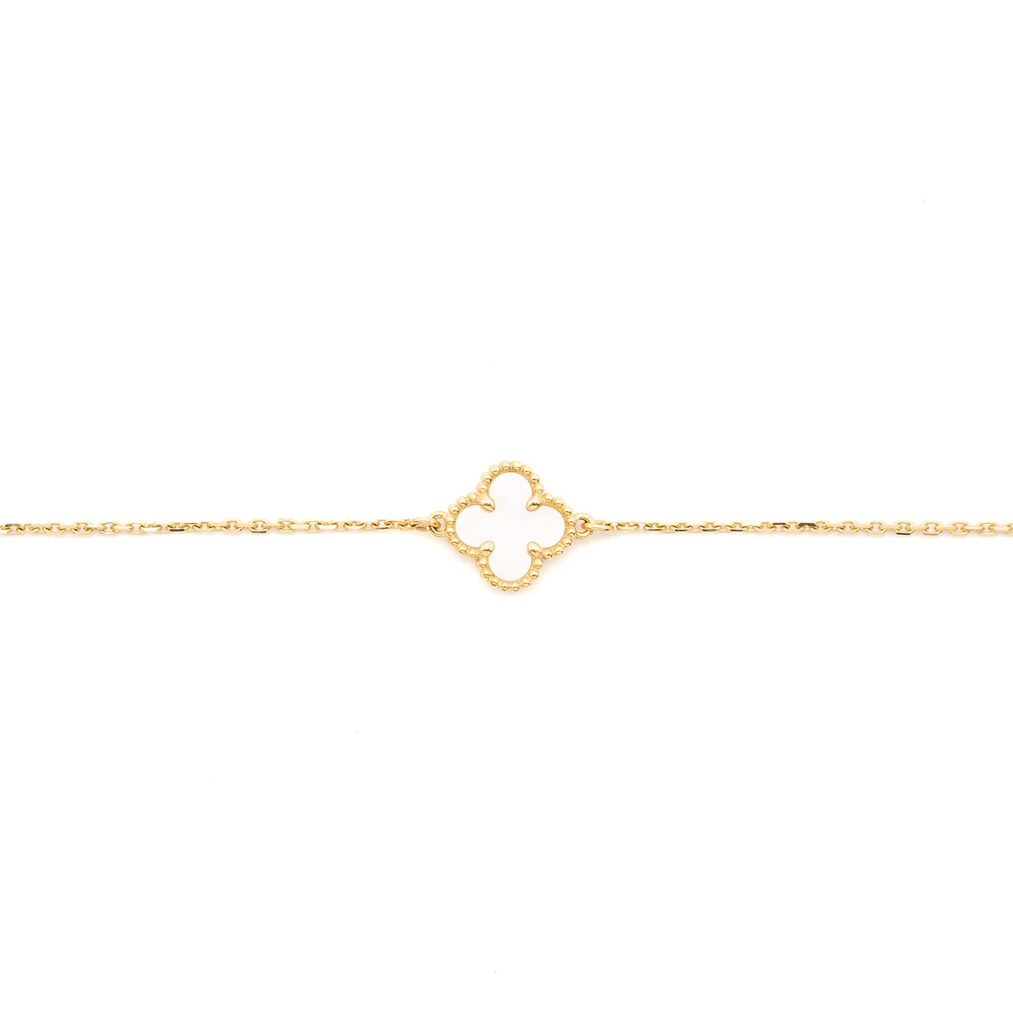 Van Cleef & Arpels Sweet Alhambra Bracelet Mother of Pearl Yellow Gold