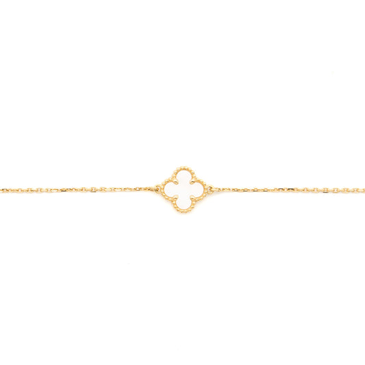 Van Cleef & Arpels Sweet Alhambra Bracelet Mother of Pearl Yellow Gold