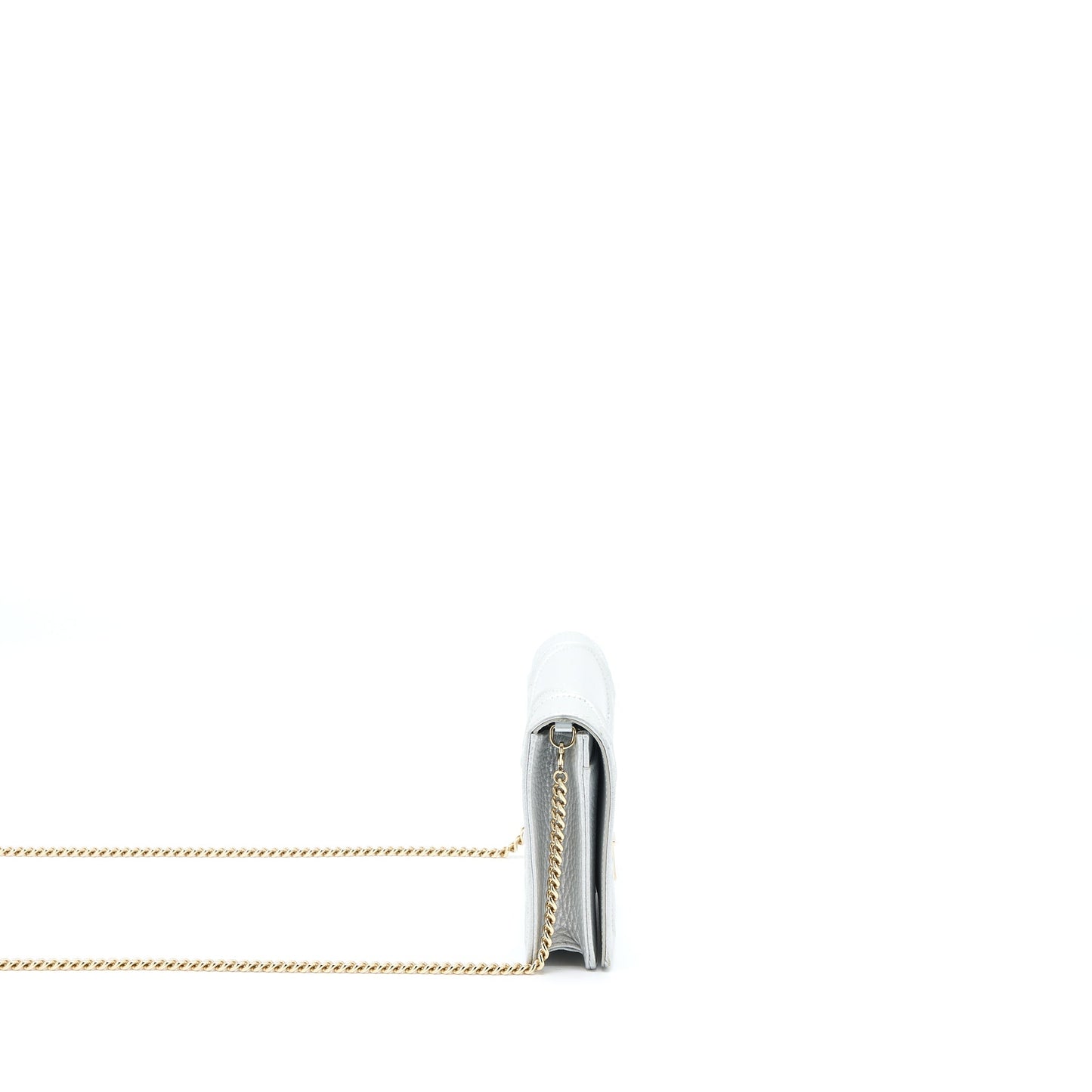 Luxury Dior Luxury Diorama Wallet on Chain Calfskin Silver LGHW