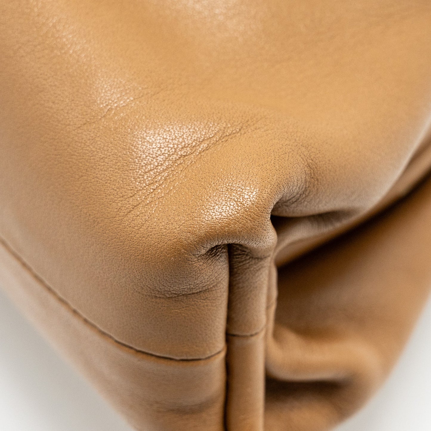 Bottega Veneta Mini The Pouch Smooth Calfskin Dark Beige GHW