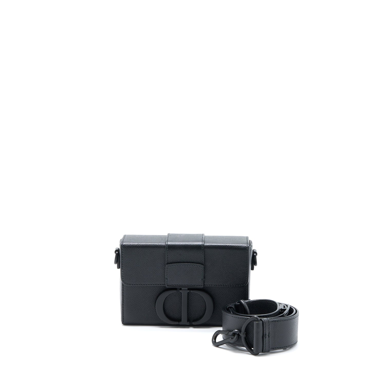 Luxury Dior 30 Montaigne Box Calfskin Black with Black Hardware
